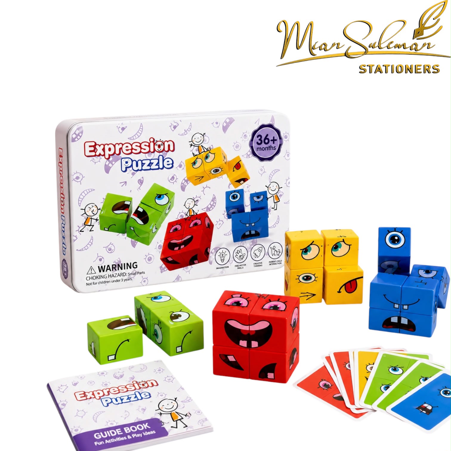 Expression Puzzle Building Blocks Game