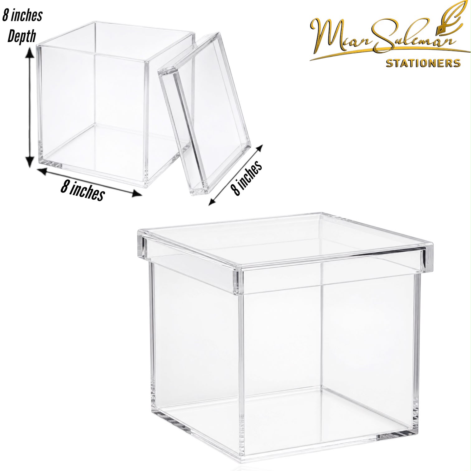 Transparent Acrylic Square Gift Box With Lid