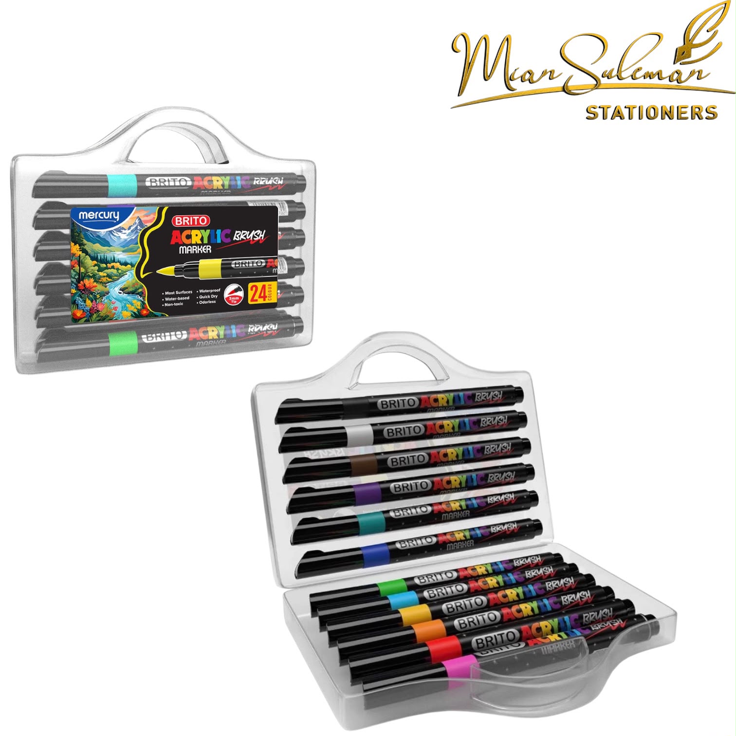 Mercury Brito Premium Acrylic Marker Set