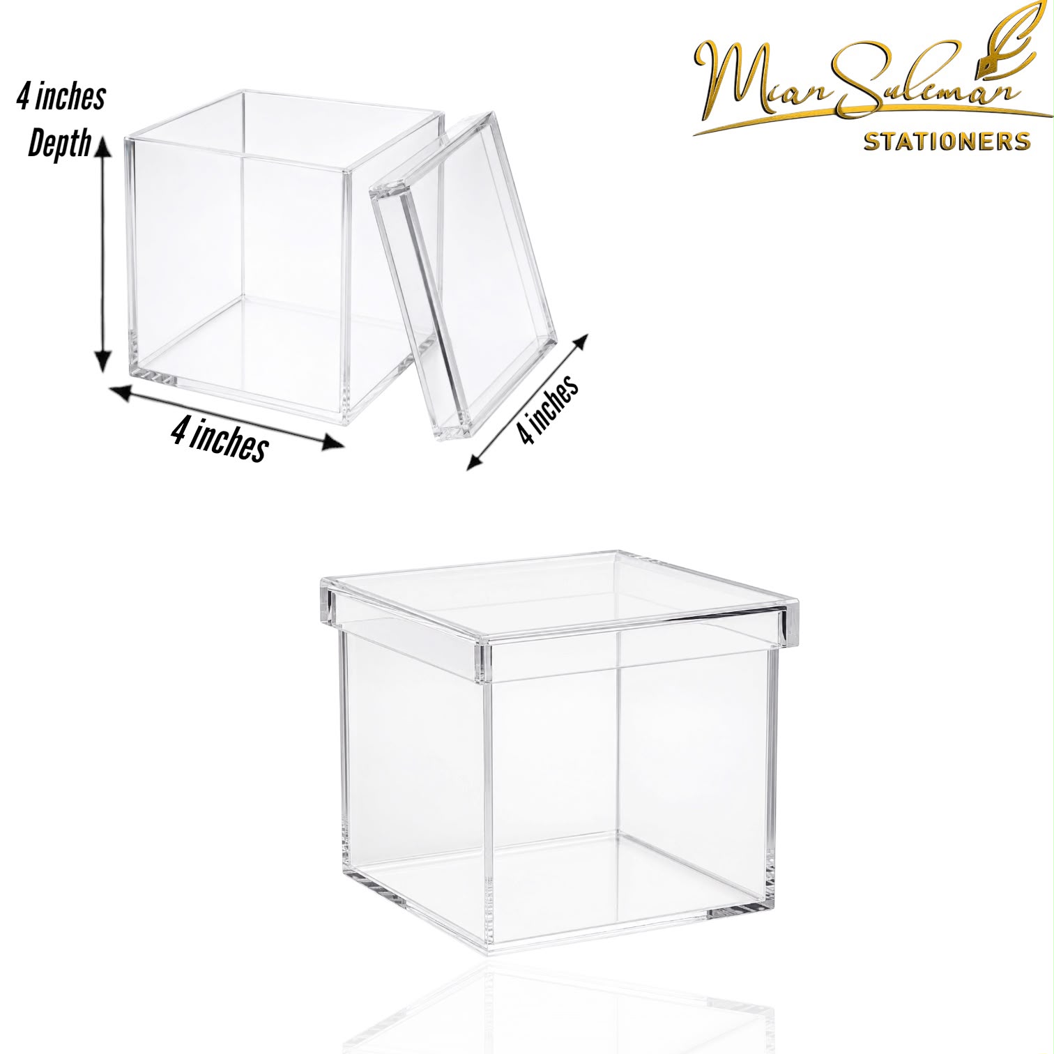 Transparent Acrylic Square Gift Box With Lid