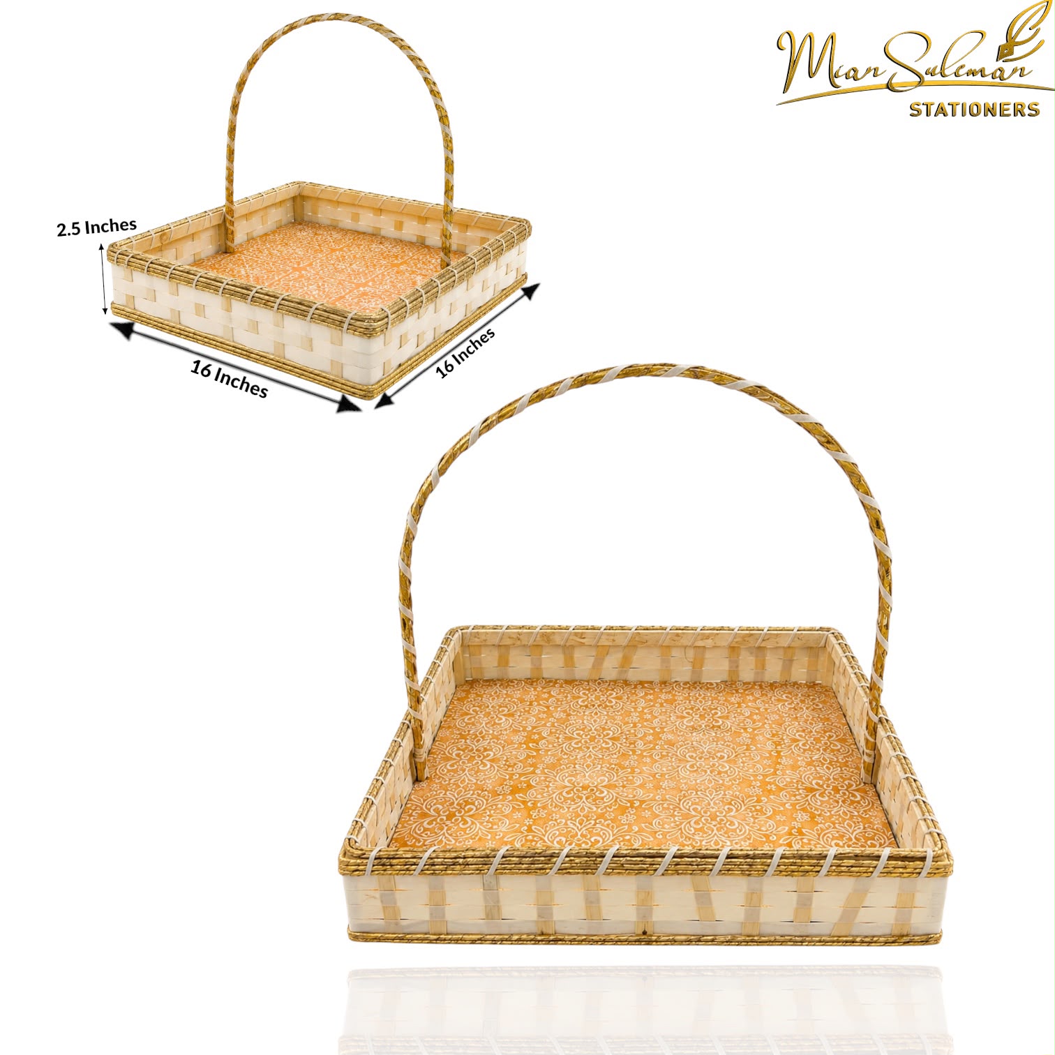 Woven Gift Basket With Handle
