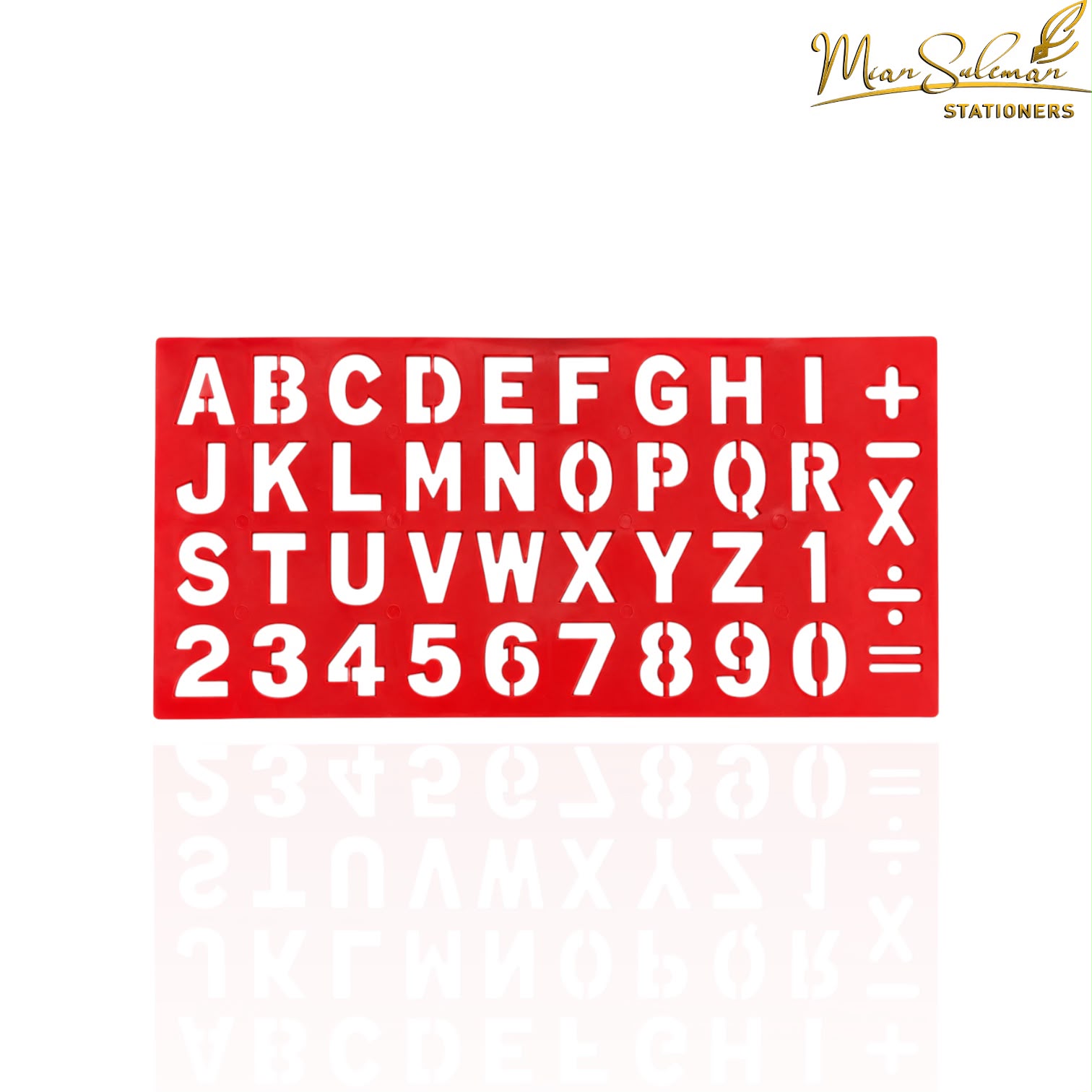 Plastic Letter and Number Stencil Sheet