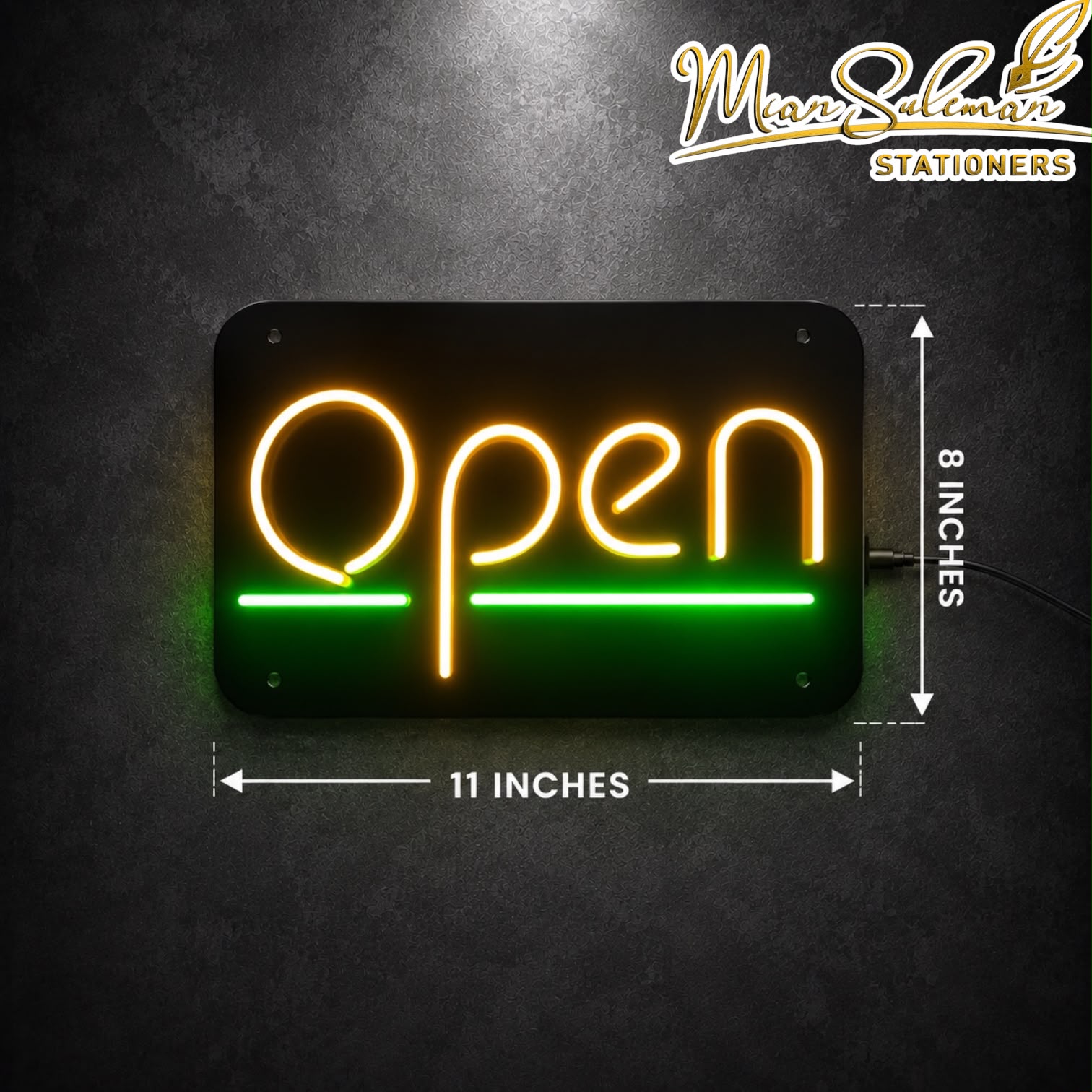 LED Neon Board Open Sign 8x11 Inches