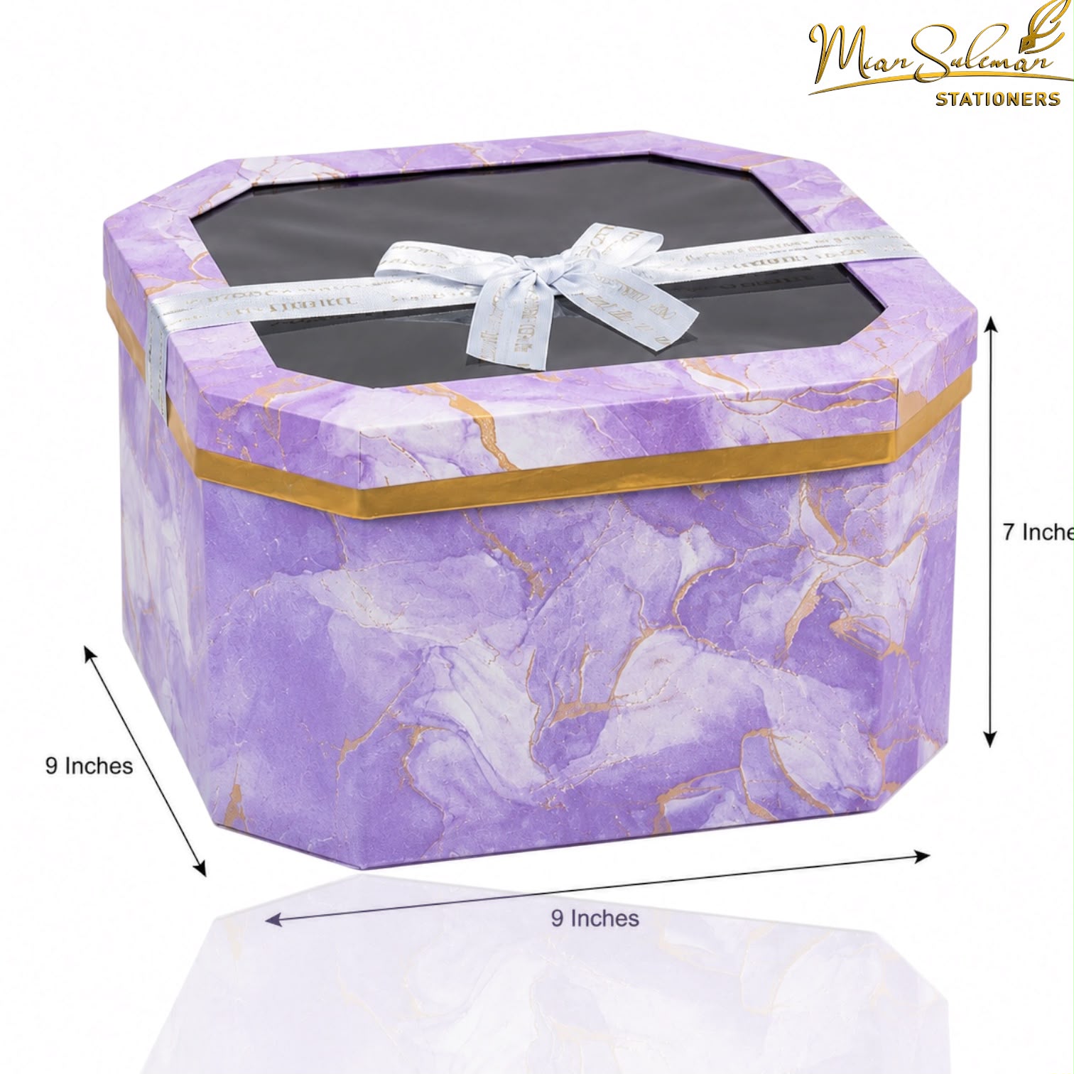 Octagonal Marble Textured Gift Box