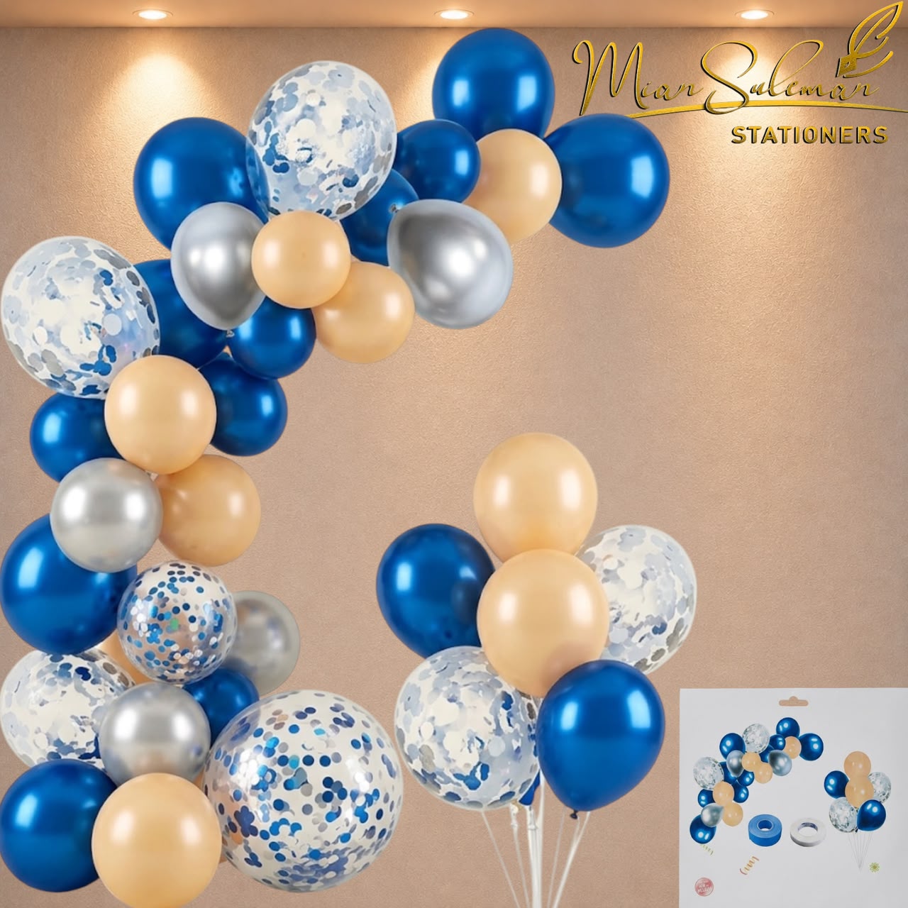 Diy Blue Peach, Silver Balloon Garland Arch Kit
