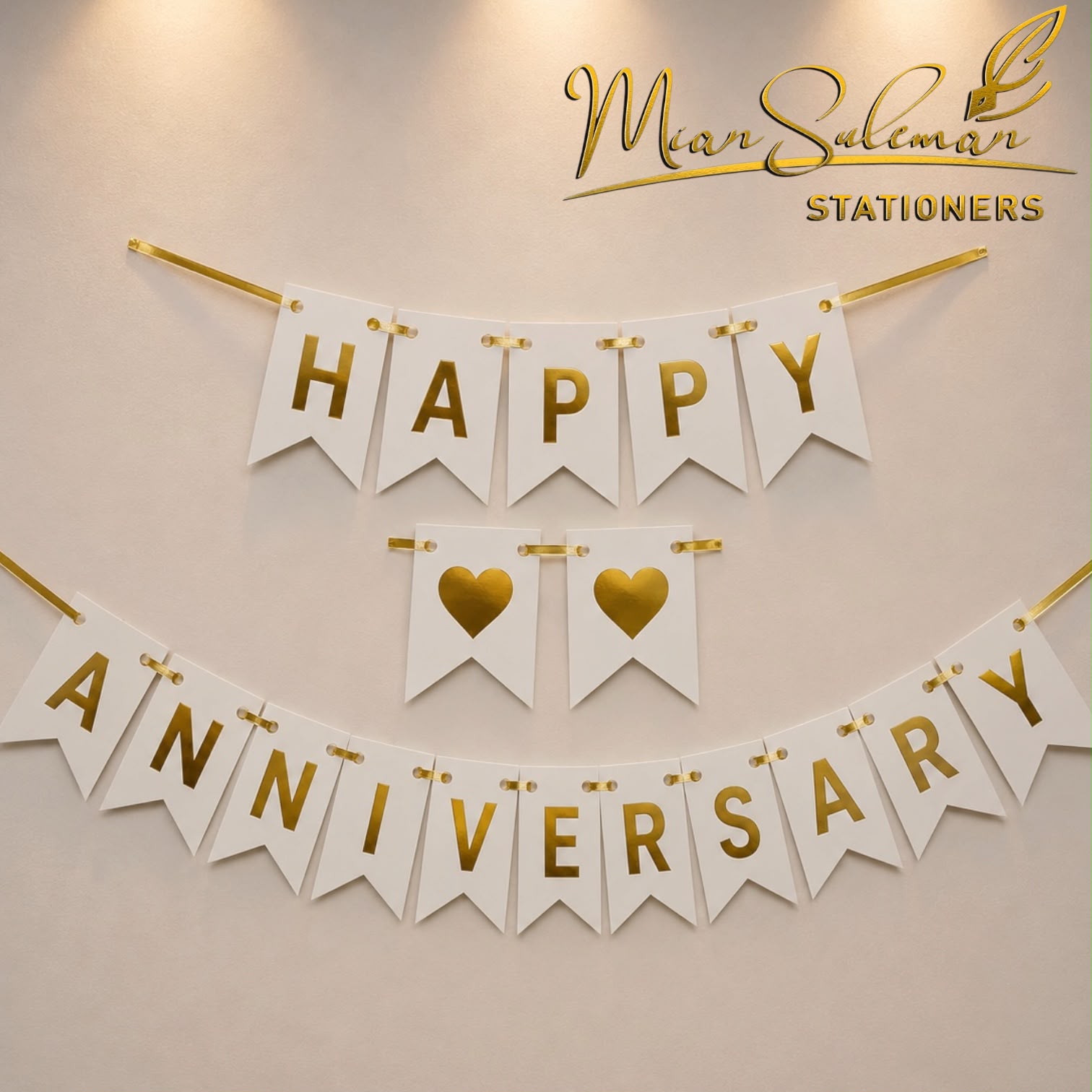 Happy Anniversary Card Bunting Banner