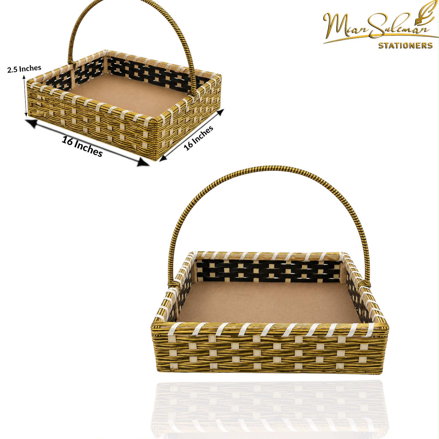 Woven Gift Basket With Handle