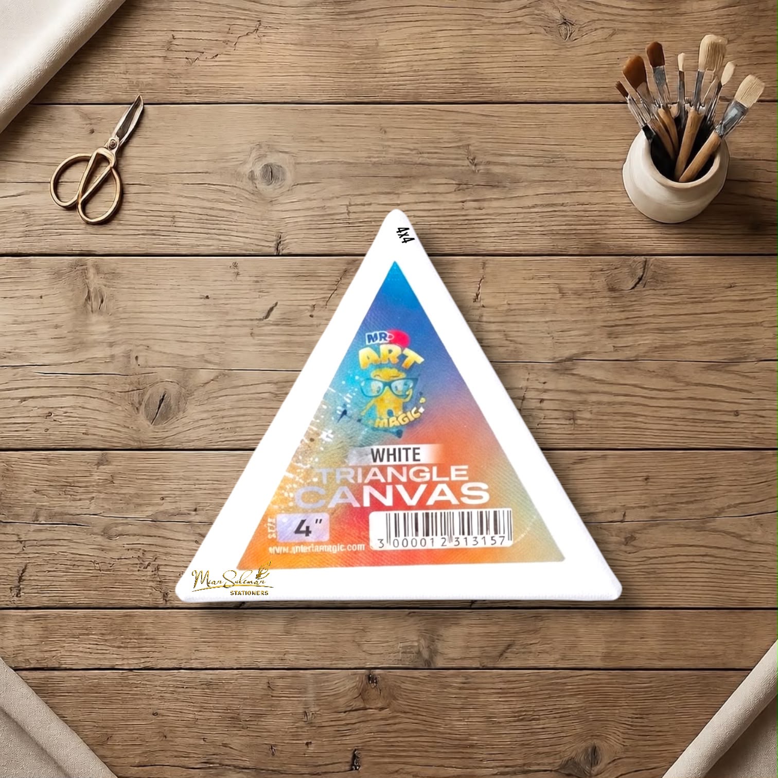 Mini Triangle Canvas Board Fine Quality 4x4 Inches