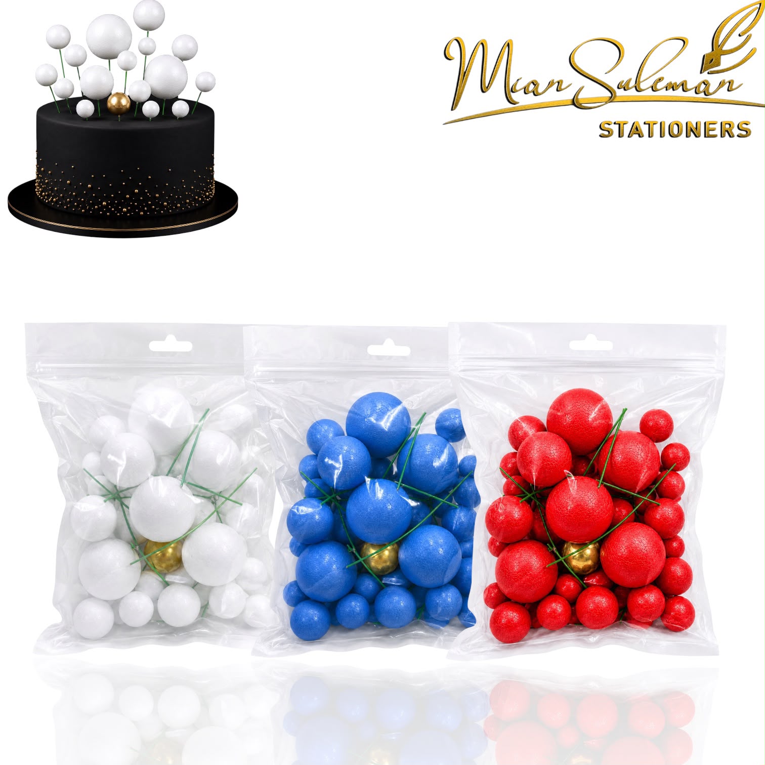Cake Toppers Balls Set