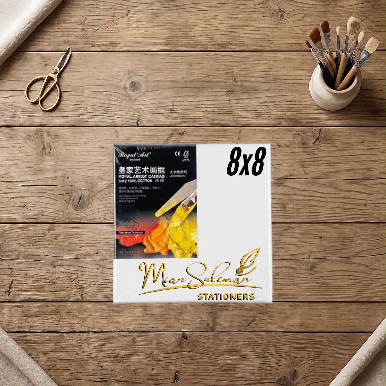Broad Rectangular Canvas Board Fine Quality 8x8 Inches
