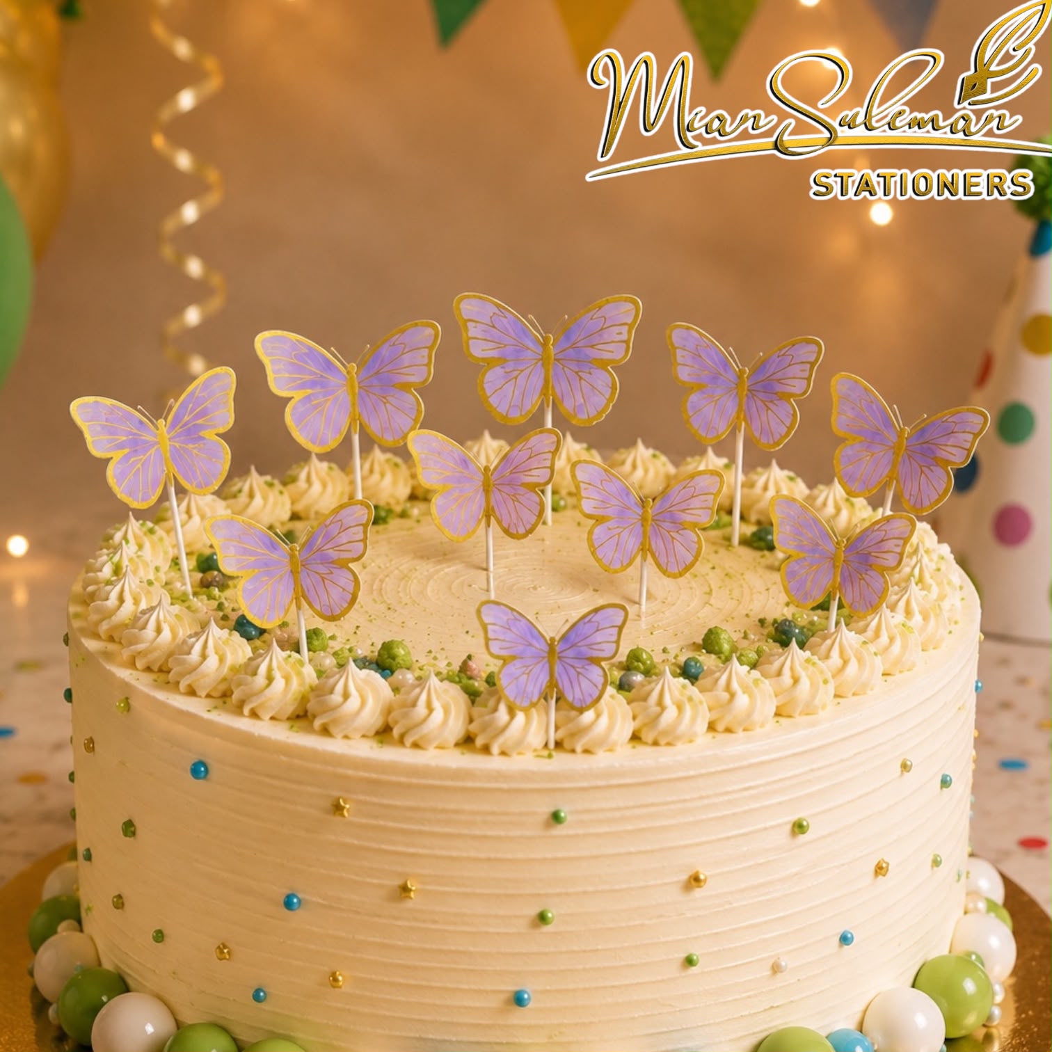 Cake Topper Butterfly Shapes Set