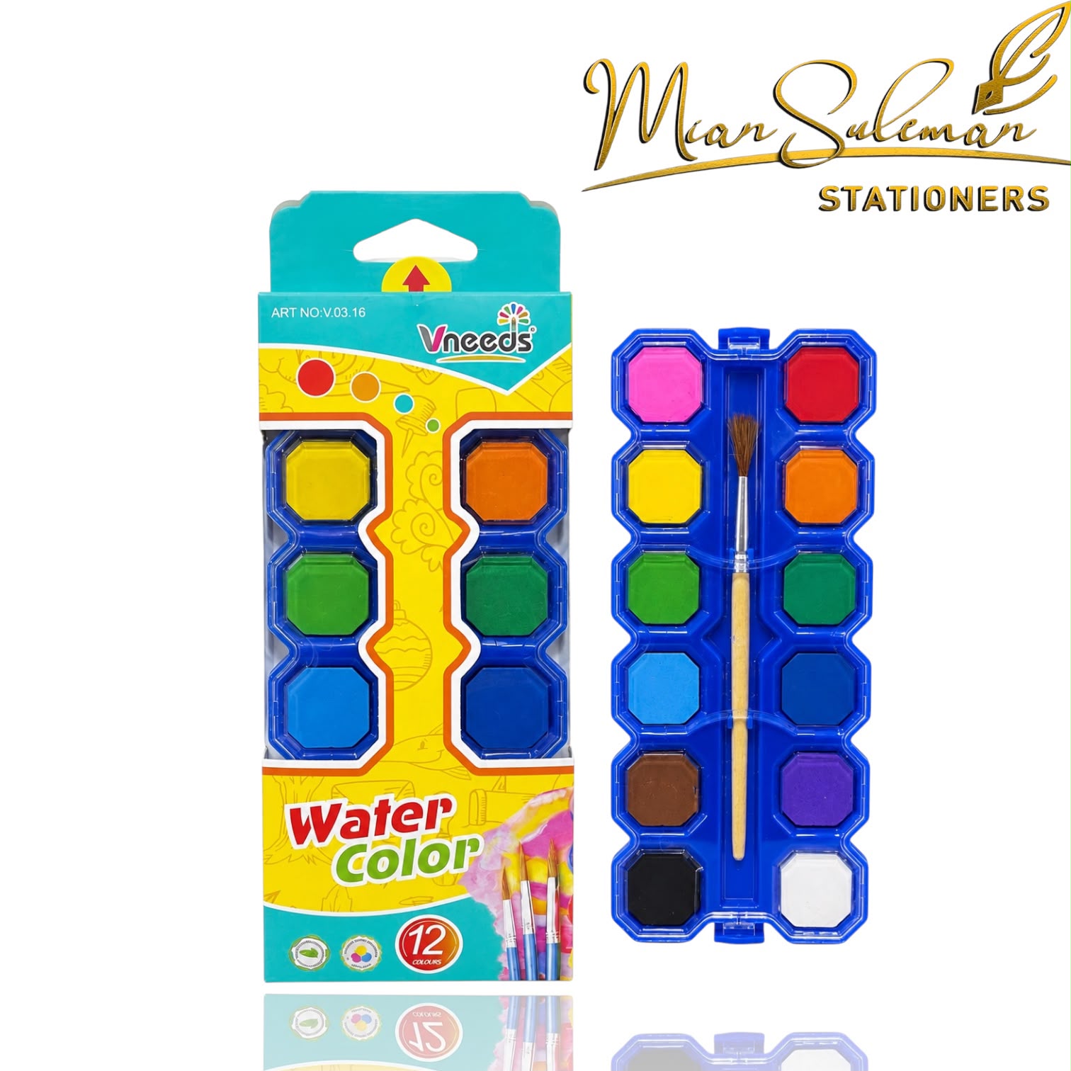 Vneeds Water Color Set Pack Of 12 Pcs
