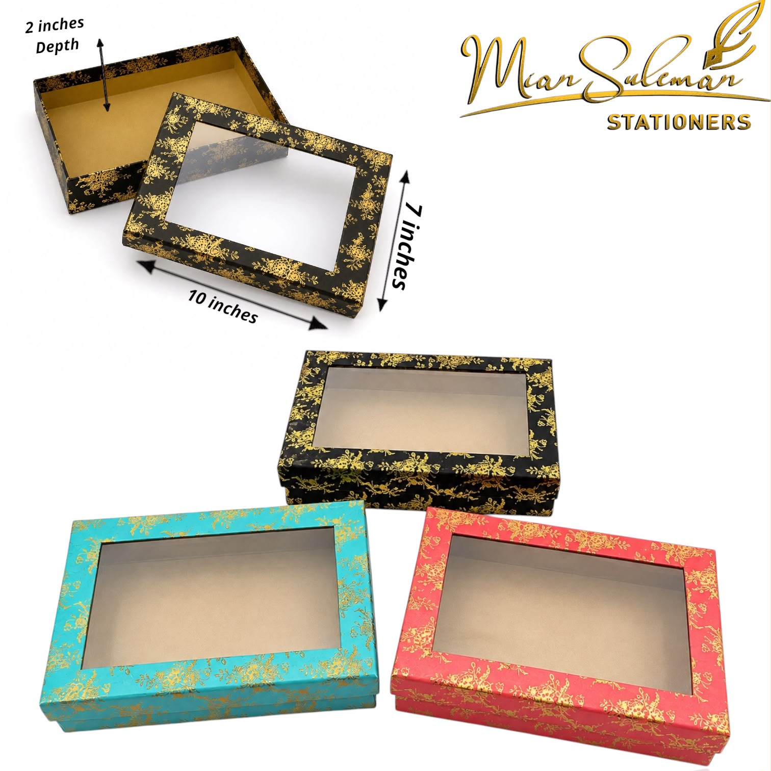 Rectangular Shaped Gift Box With Transparent Window