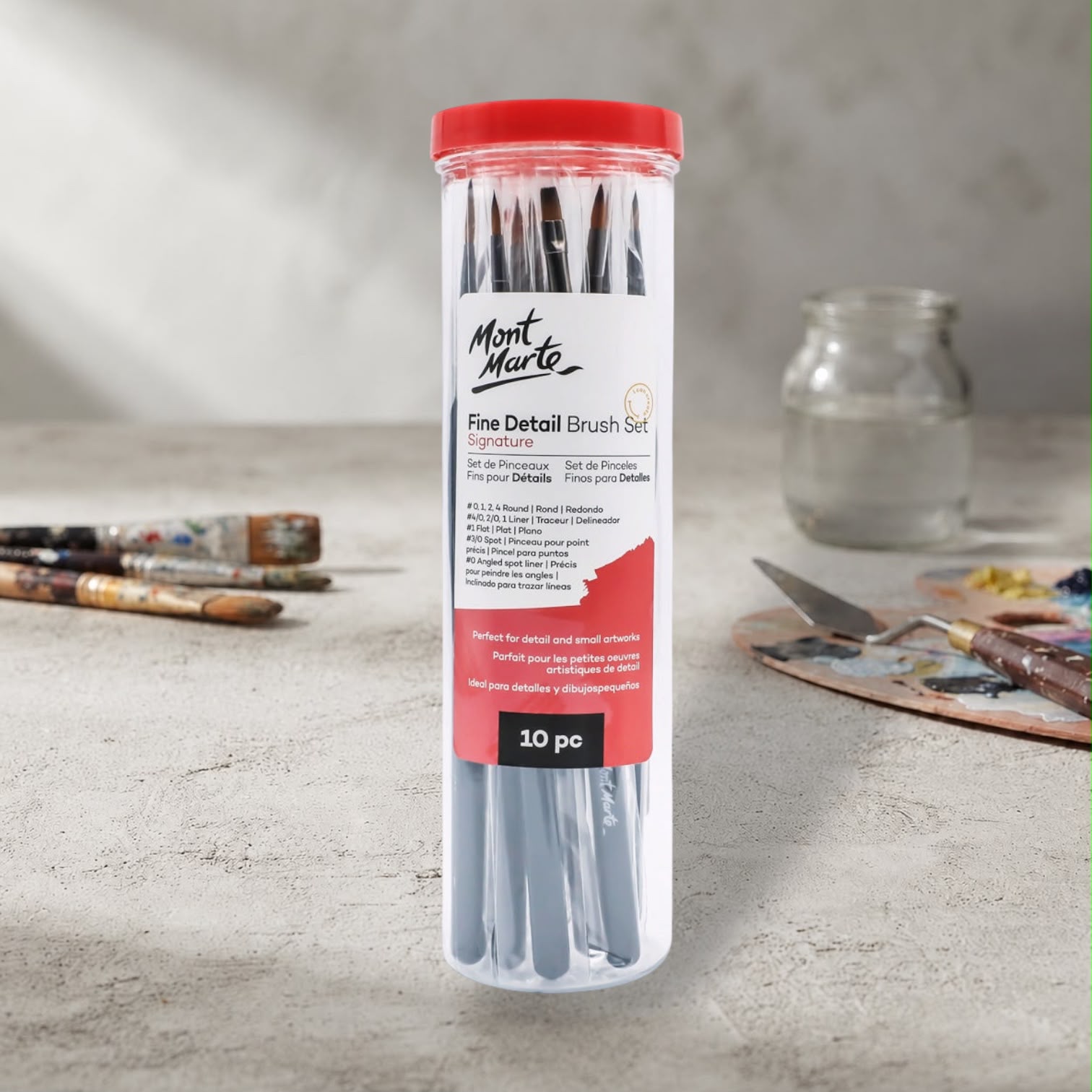 Mont Marte Fine Detail Brush Set 10 Pcs
