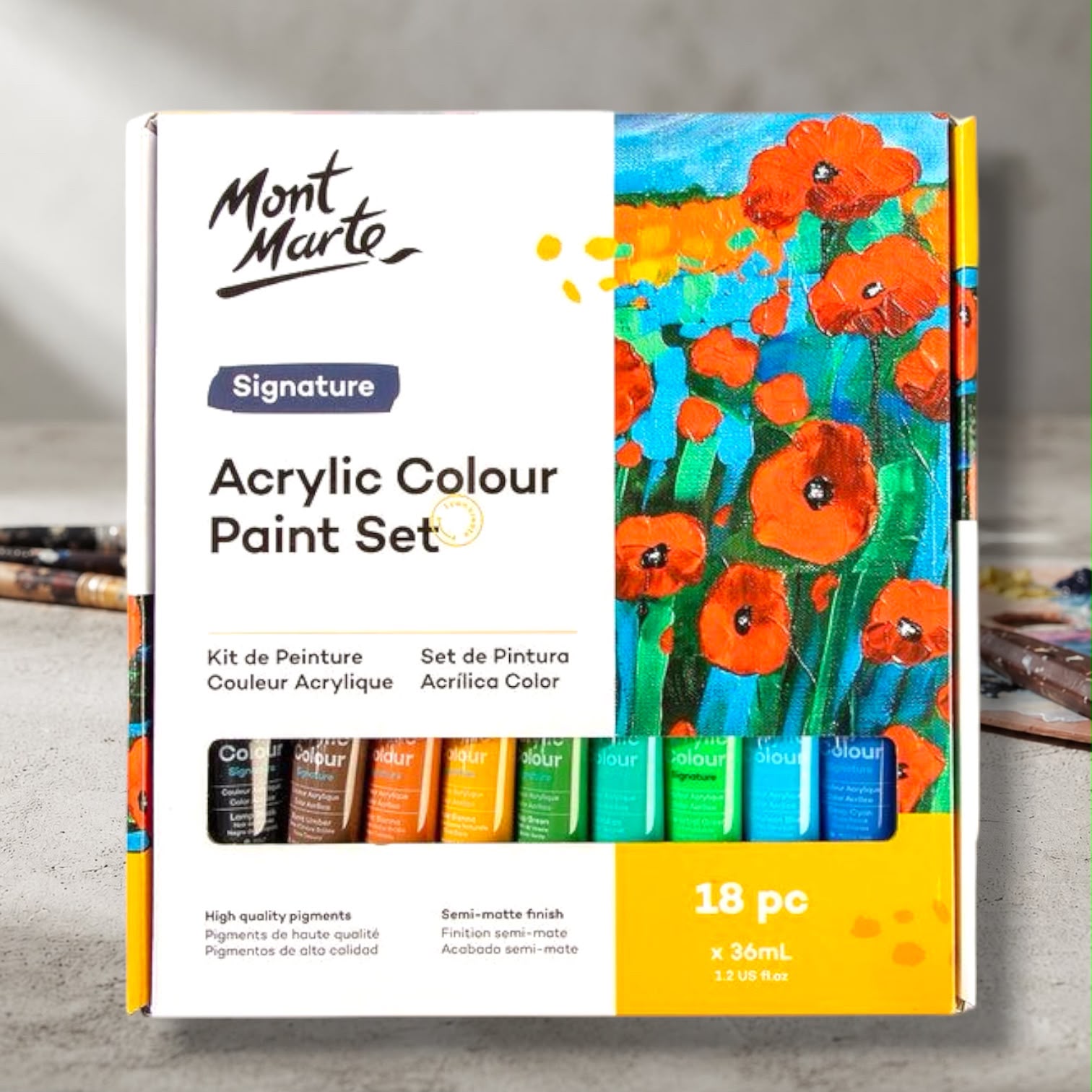 Mont Marte Acrylic Colour Paint Set 18 Pcs
