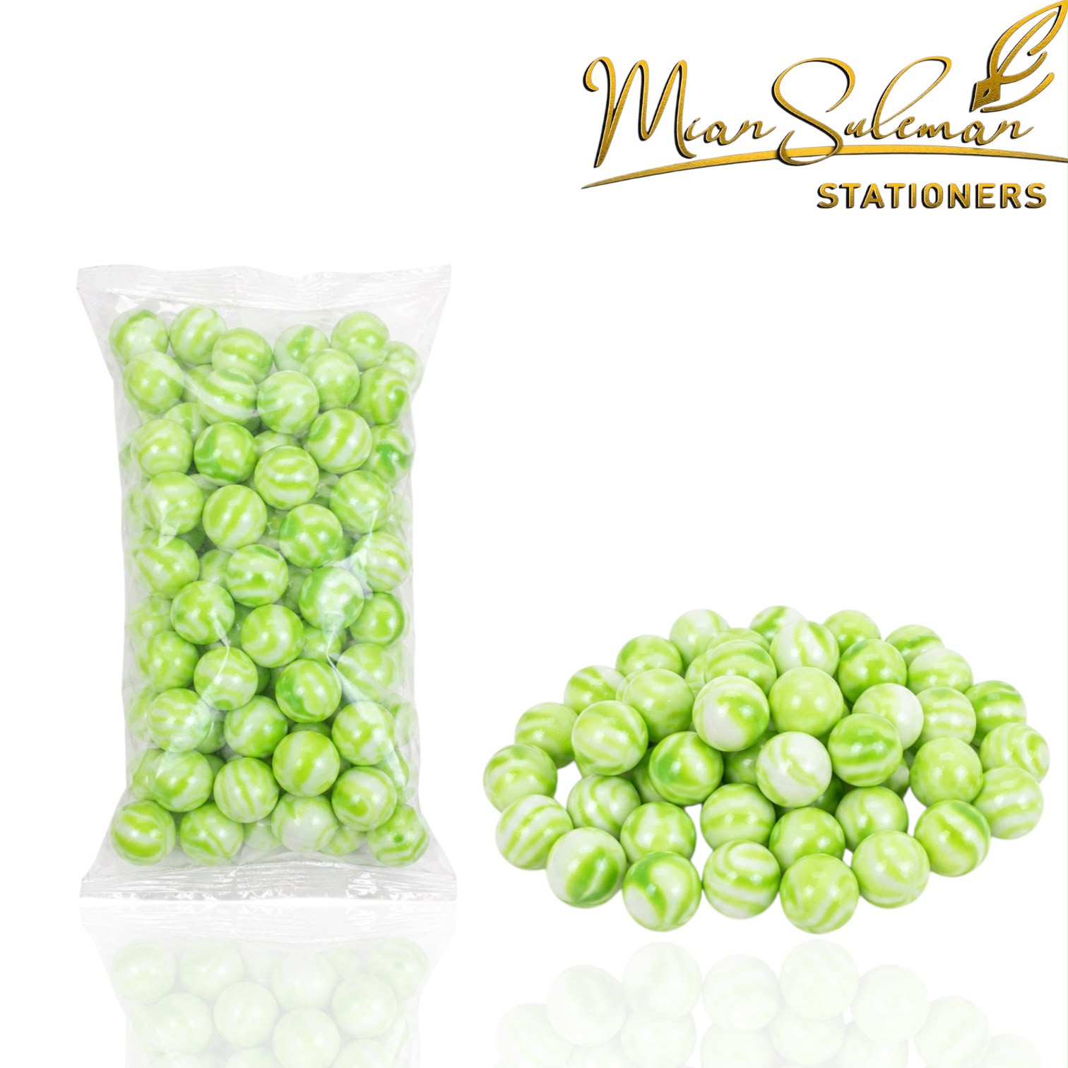 Green Glass Marbles Kanche