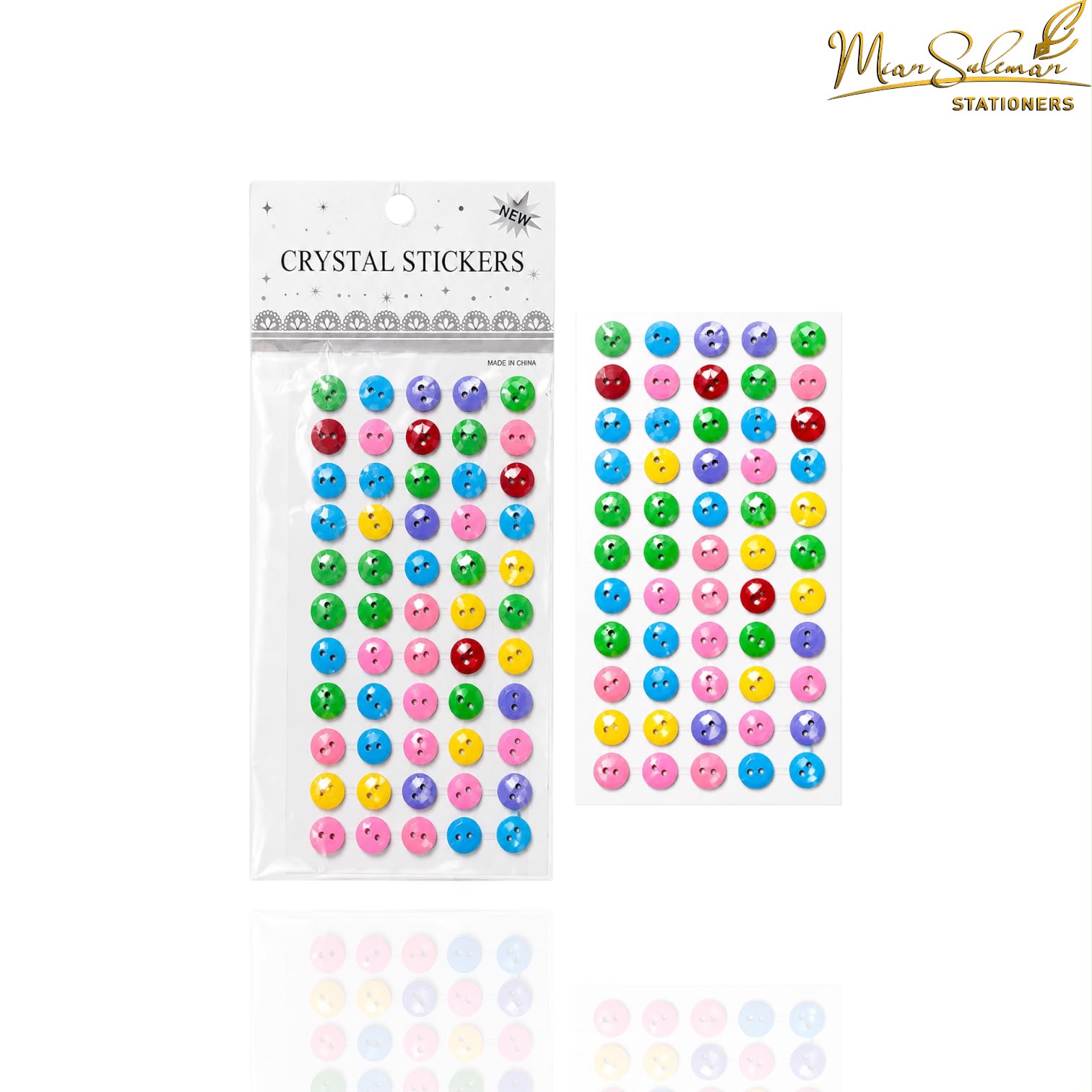Crystal Button Sticker