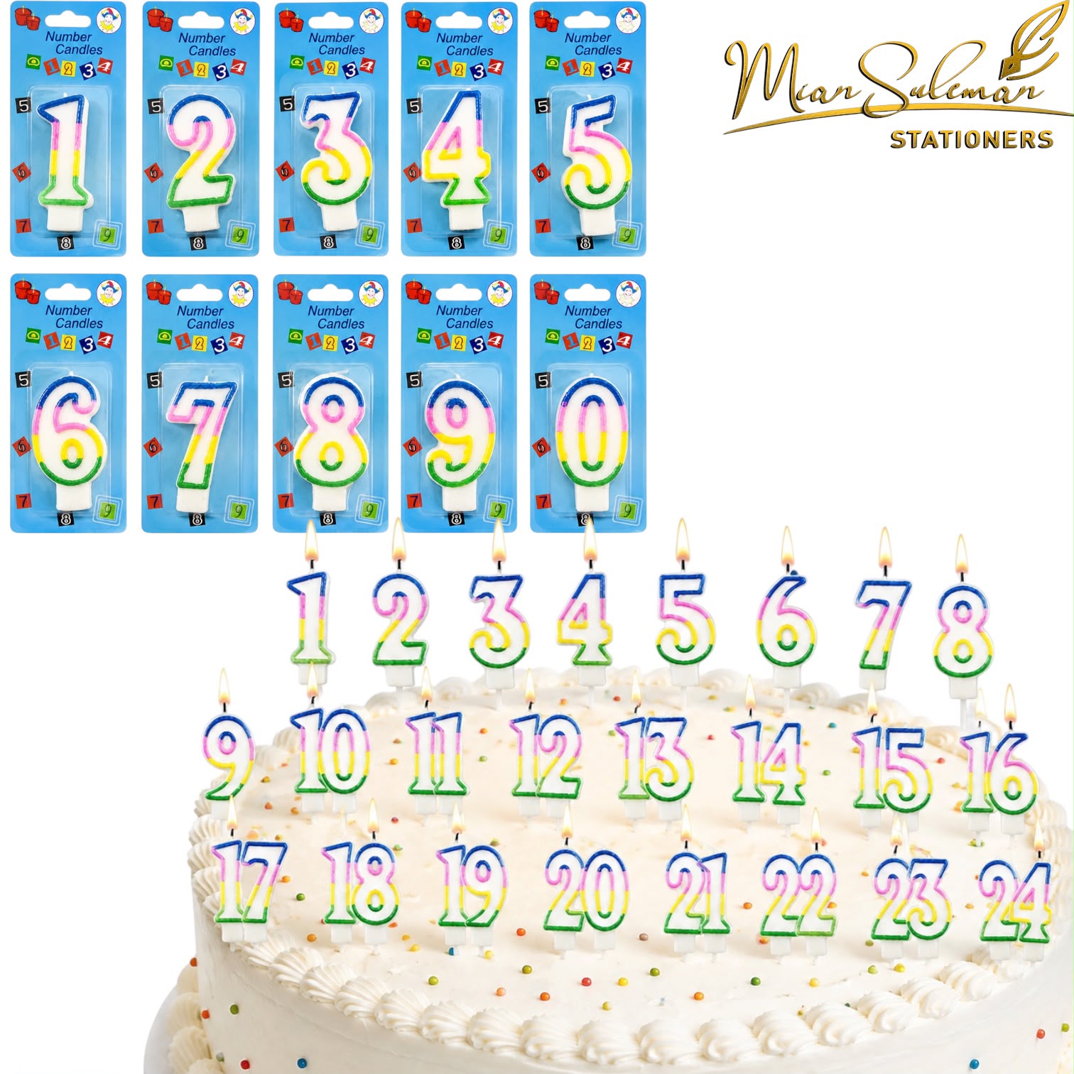 Numbering Cake Toper Candle