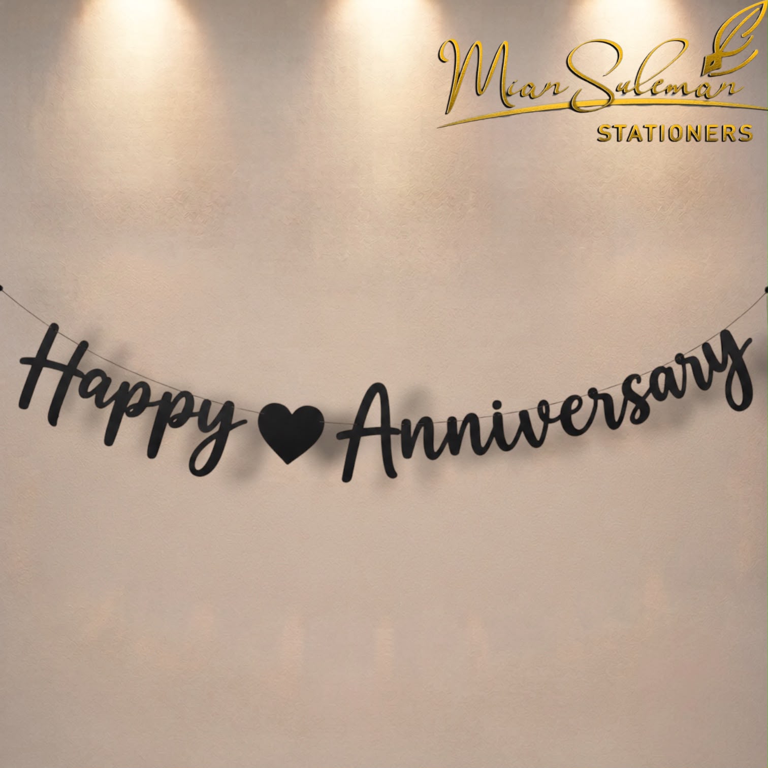 Happy Anniversary Card Bunting Banner