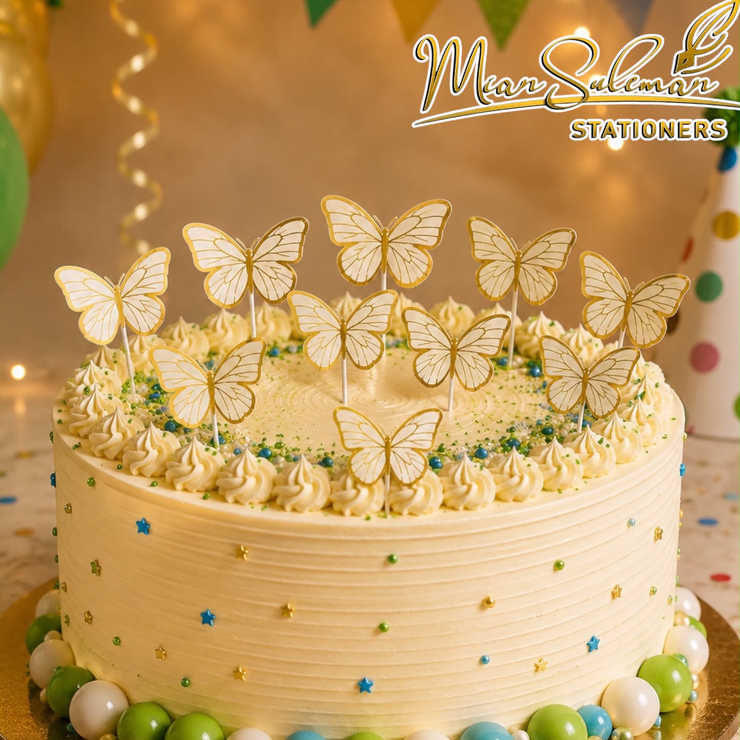 Cake Topper Butterfly Shapes Set