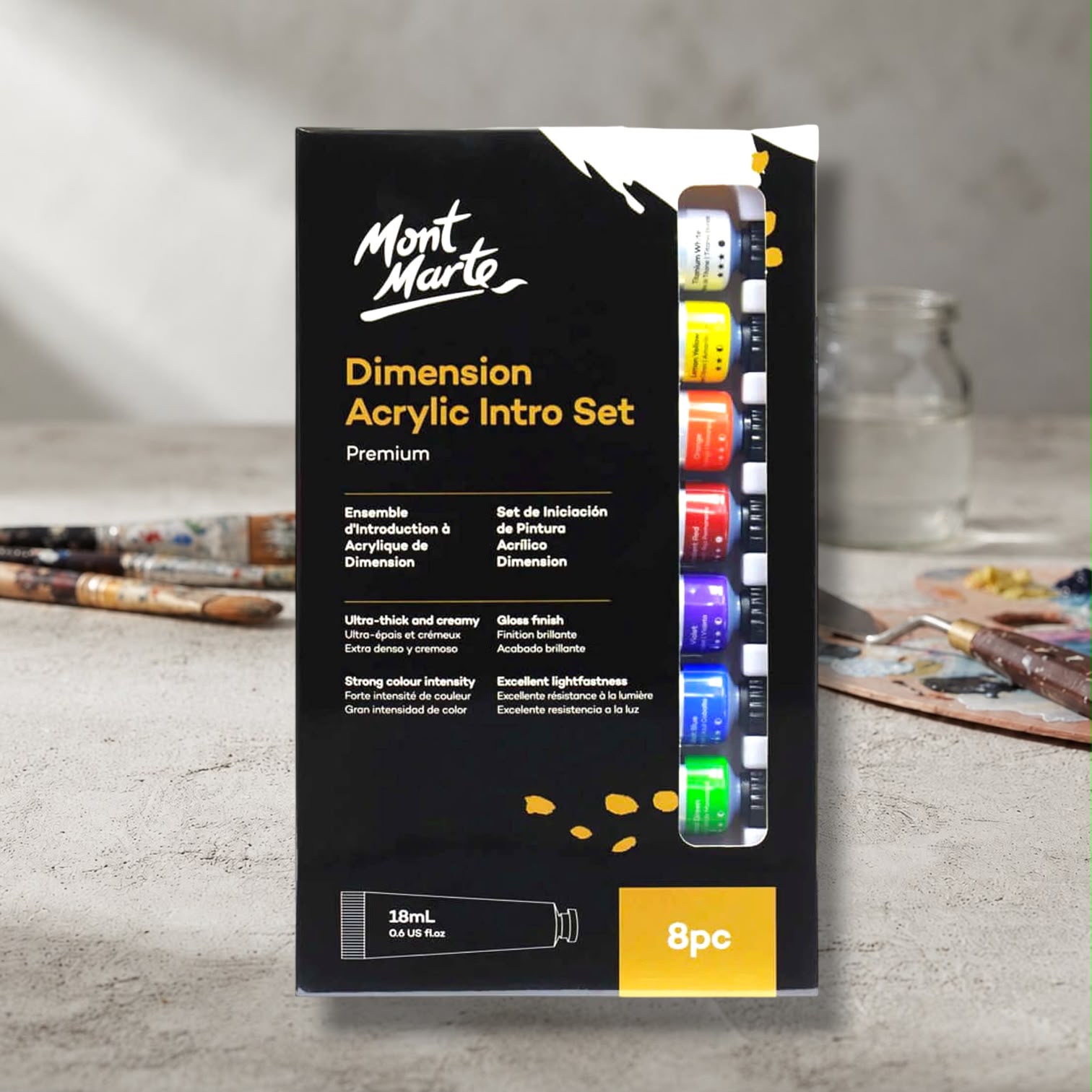 Mont Marte Dimension Acrylic Intro Set 8 Pcs