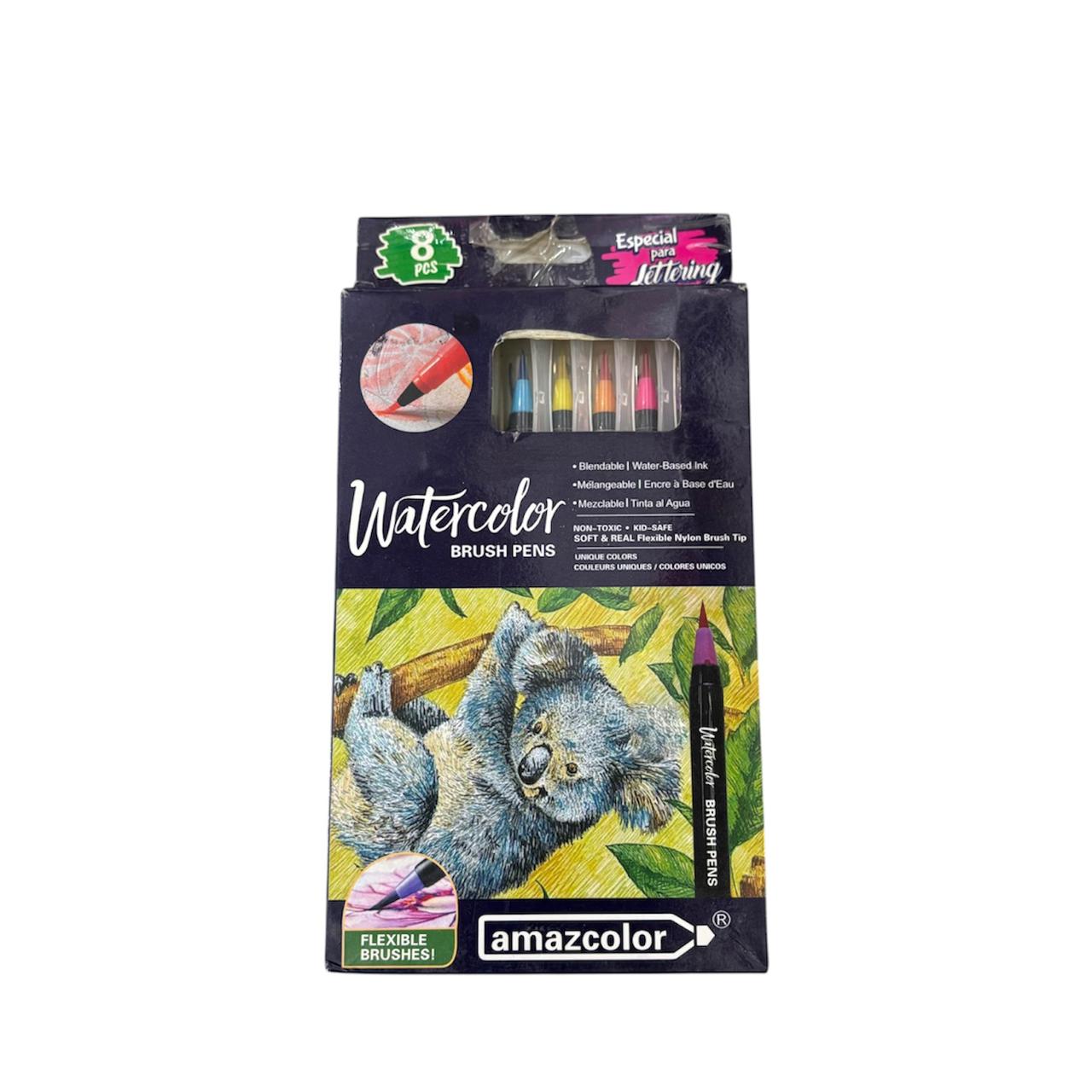 Watercolor brush pens