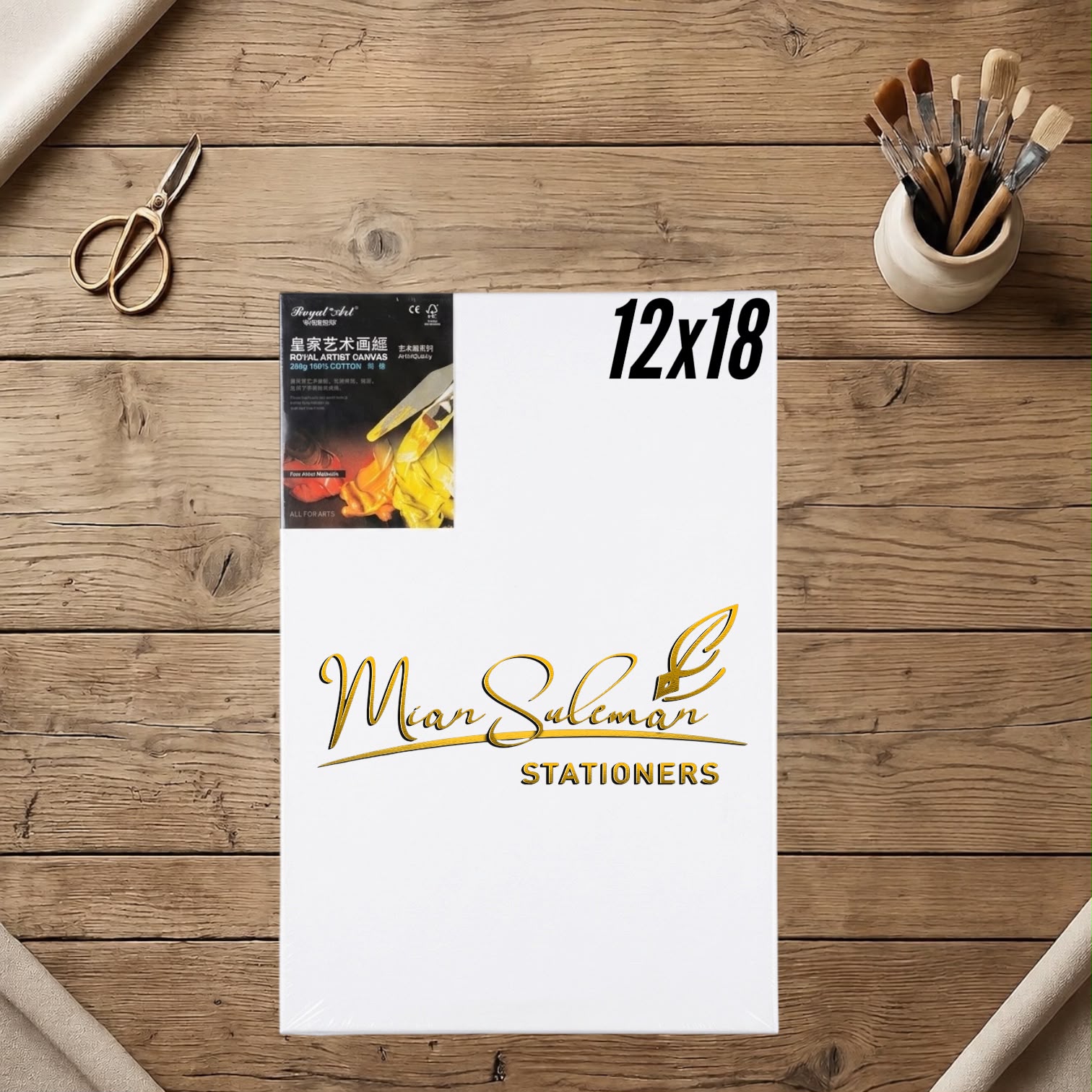 Broad Rectangular Canvas Board Fine Quality 12x18 Inches