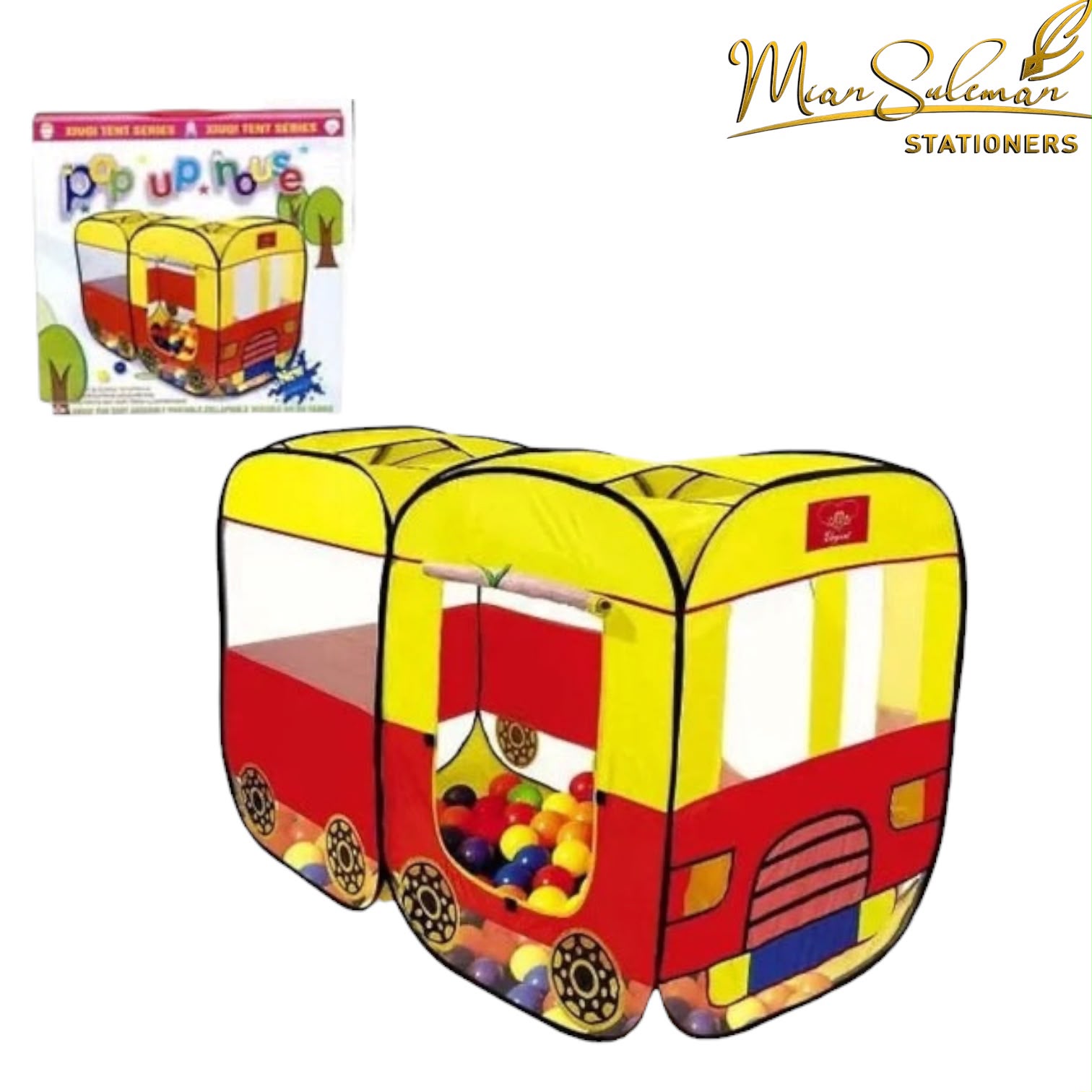 Pop-Up House Bus Train Play Tent For Kids