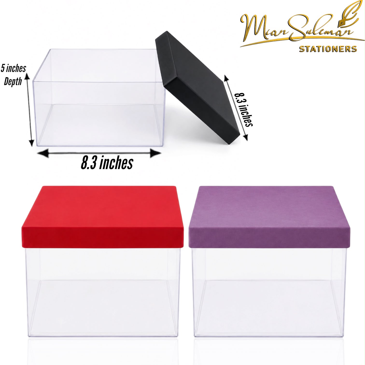 Transparent PVC Square Cake Box With Lid
