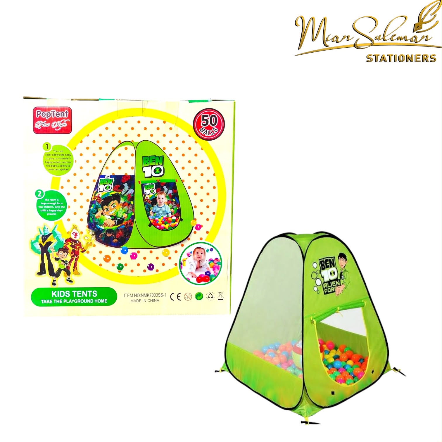 Ben 10 Pop-Up Kids Play Tent House With Soft Balls