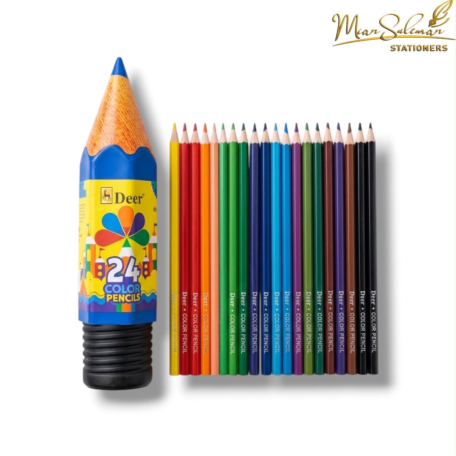 Deer Pencils Colour Set Pack Of 24 Pcs