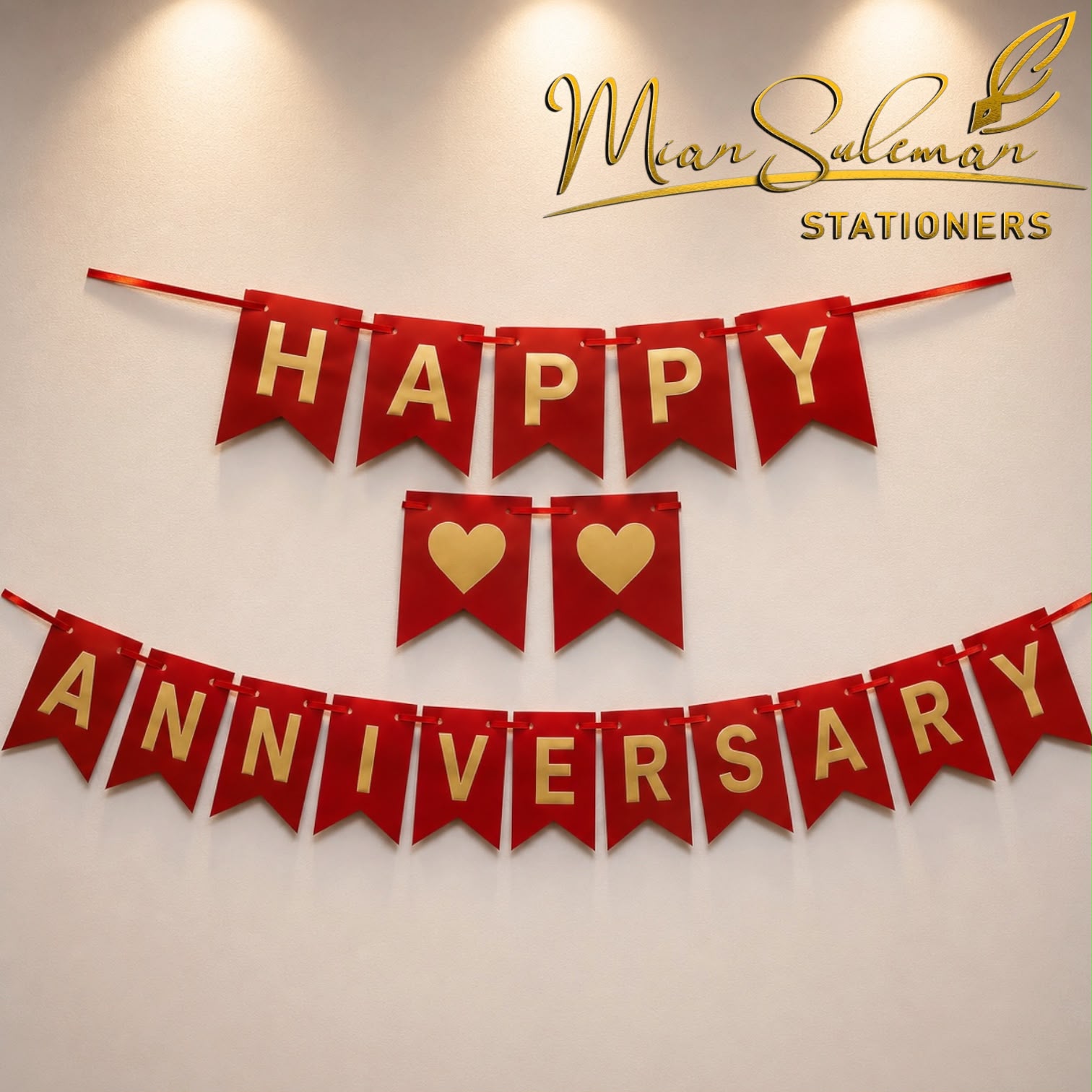 Happy Anniversary Card Bunting Banner