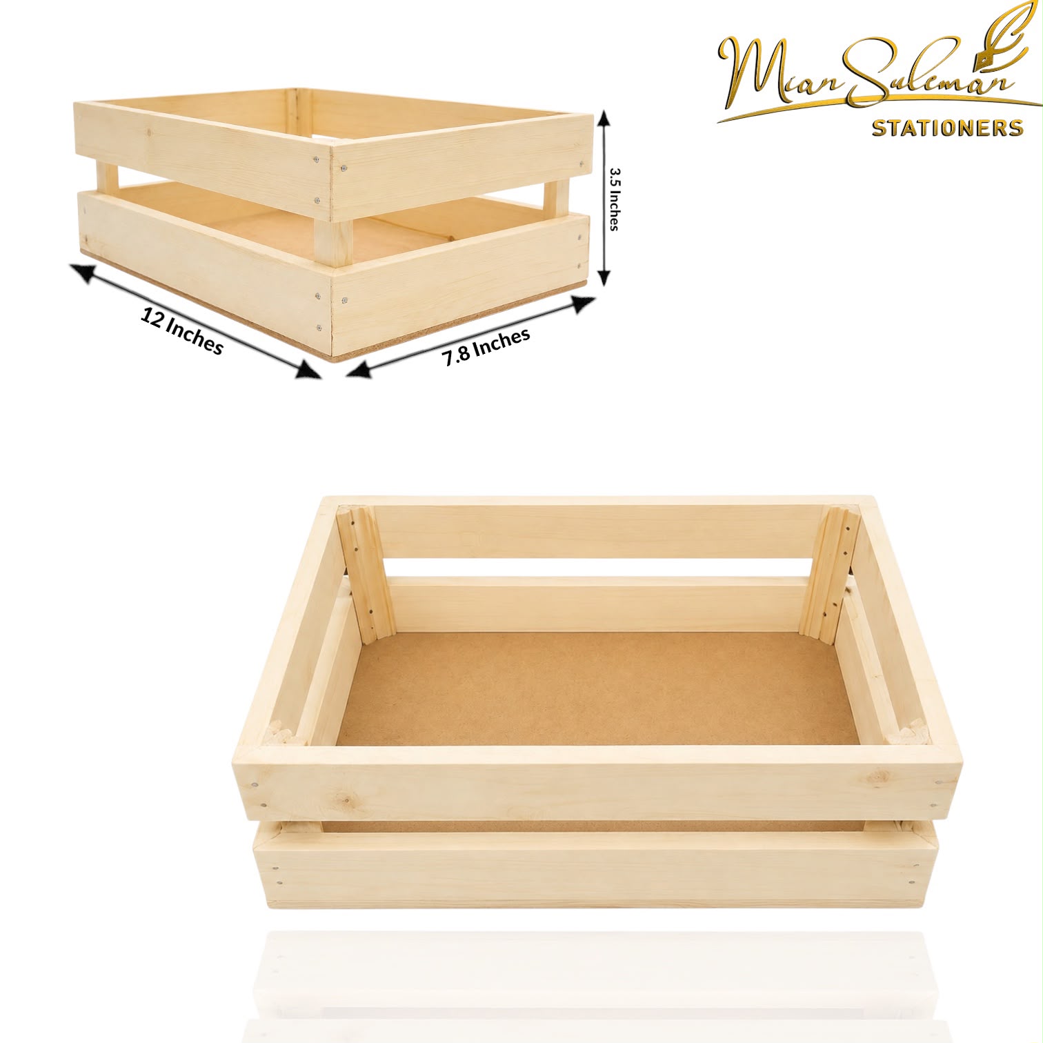 Handcrafted Wooden Storage Create Basket