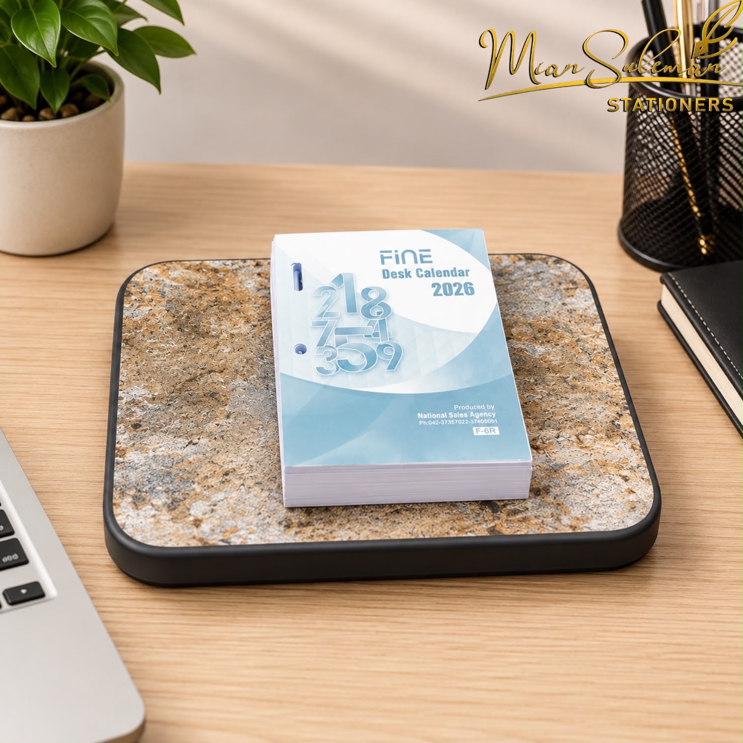 Fine Desk Calendar 2026