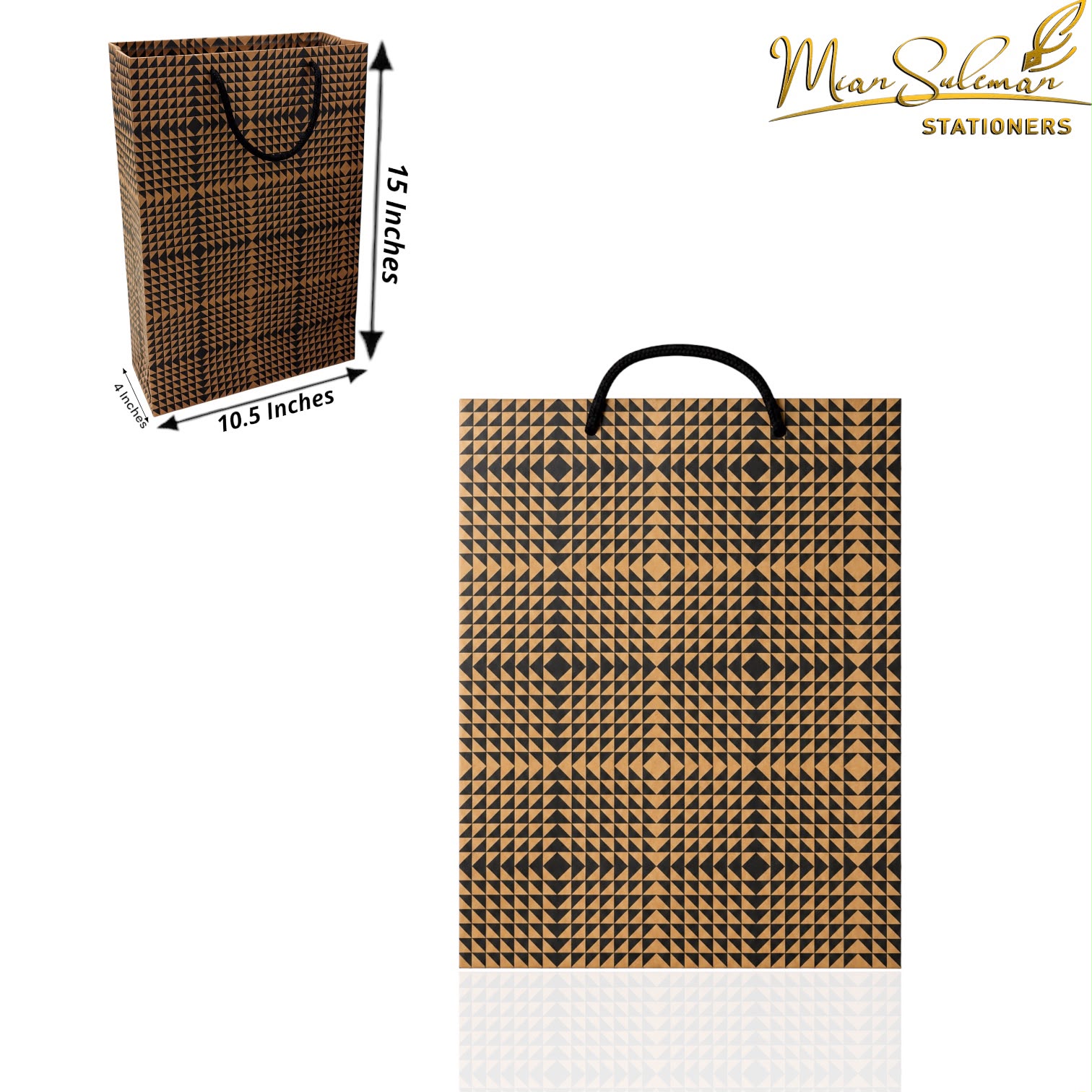 Geometric Tribal Pattern Paper Gift Bag