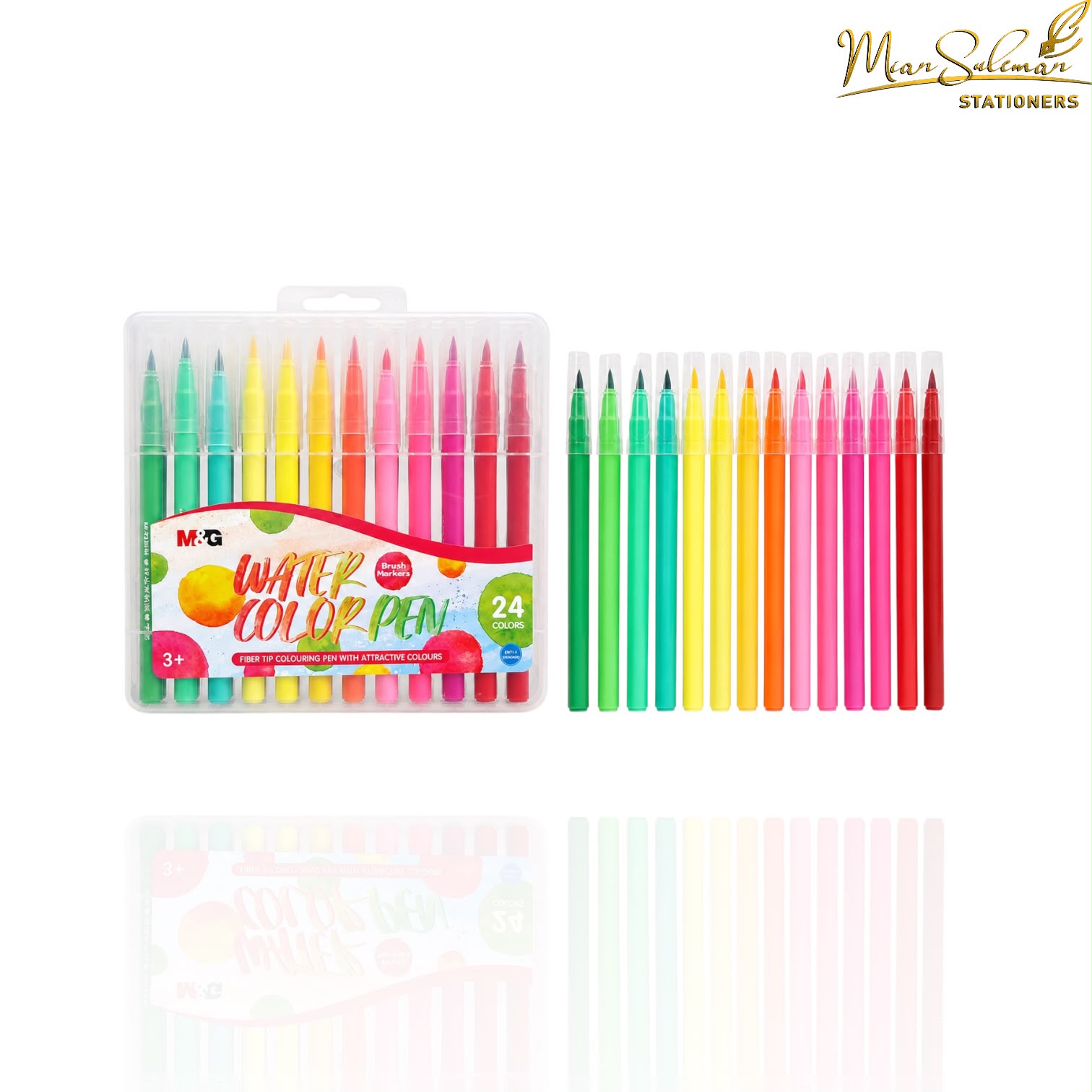 M&G Watercolor Pen With Brush Marker Pack Of 24 Pcs