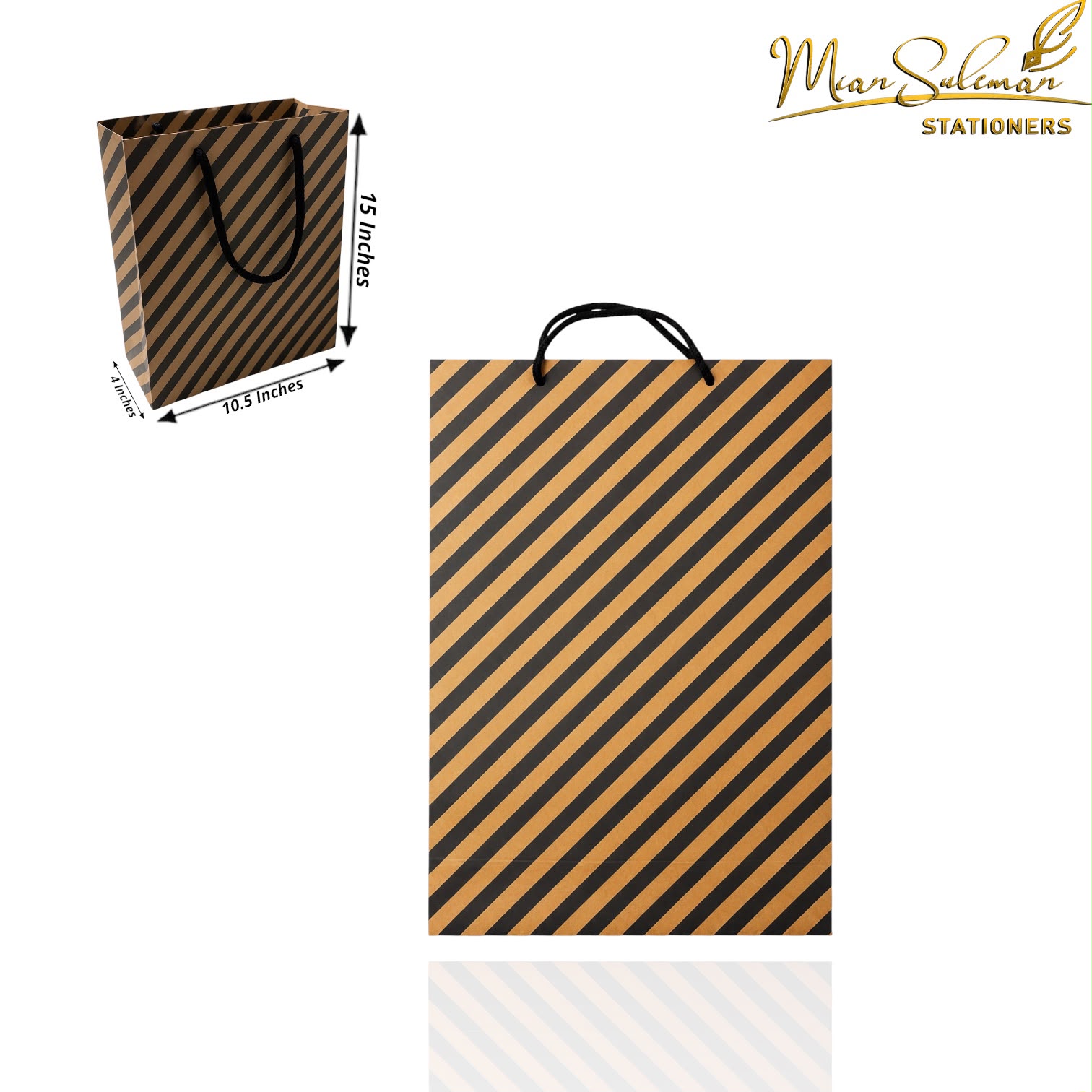 Diagonal Stripe Paper Gift Bag