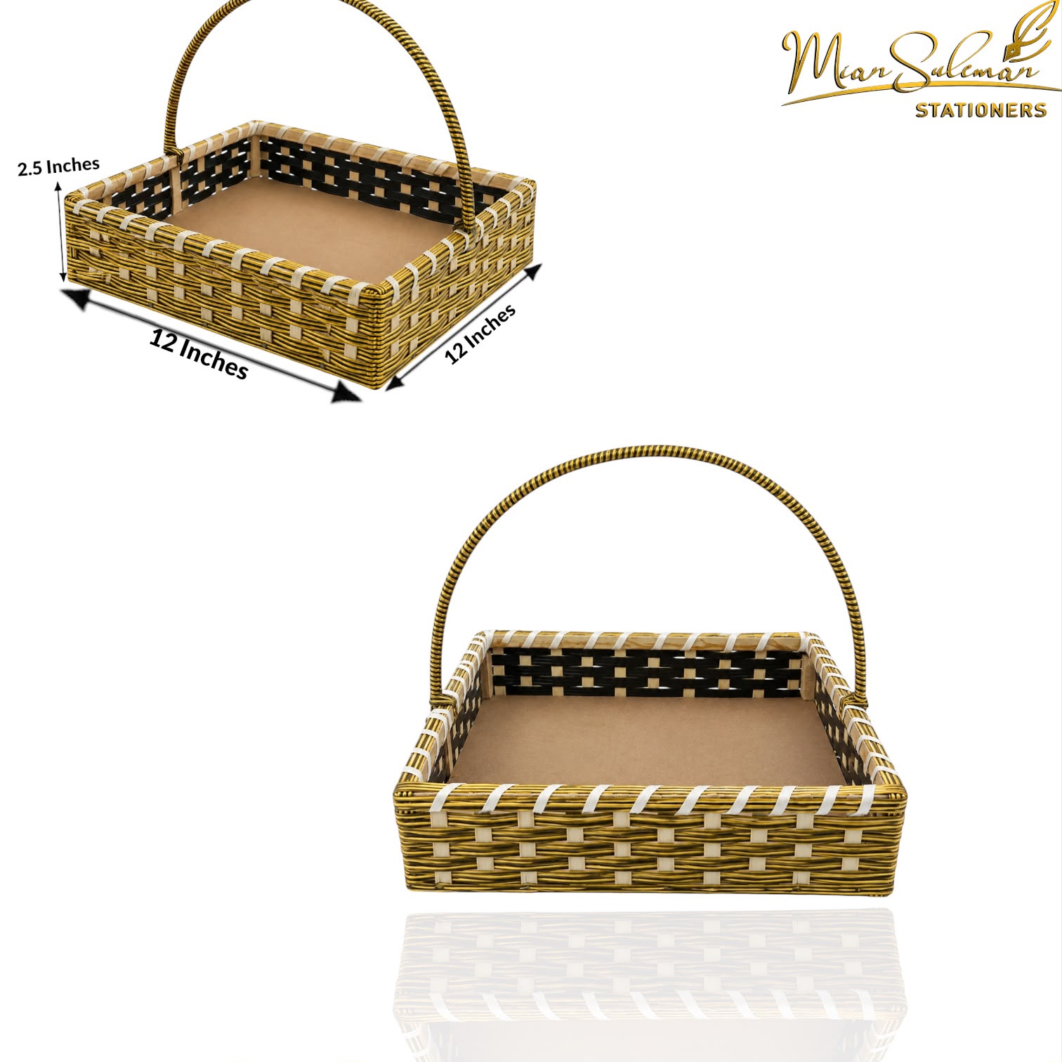 Woven Gift Basket With Handle