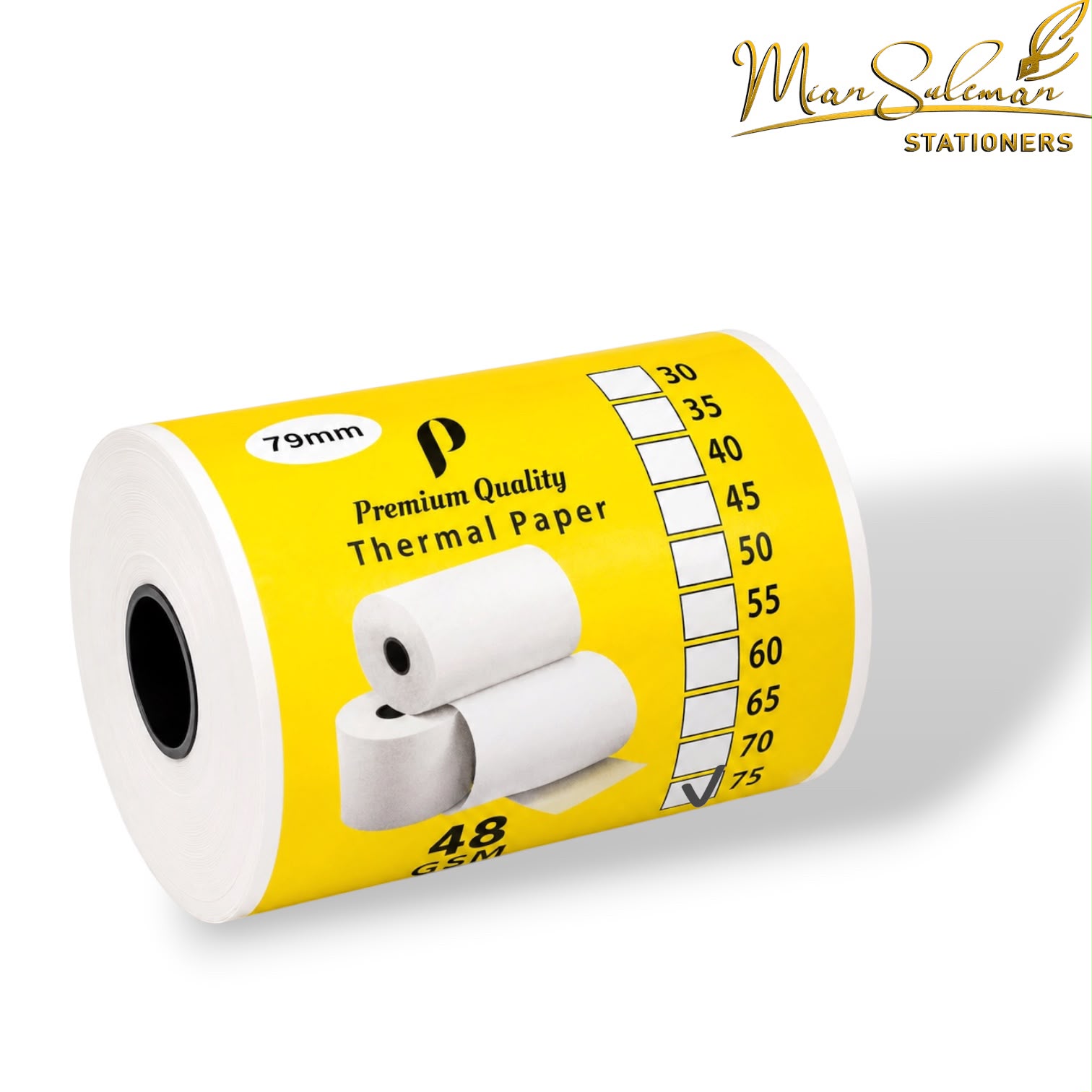 Thermal Paper Billing Roll 3 Inch Width x 75 Meter Length