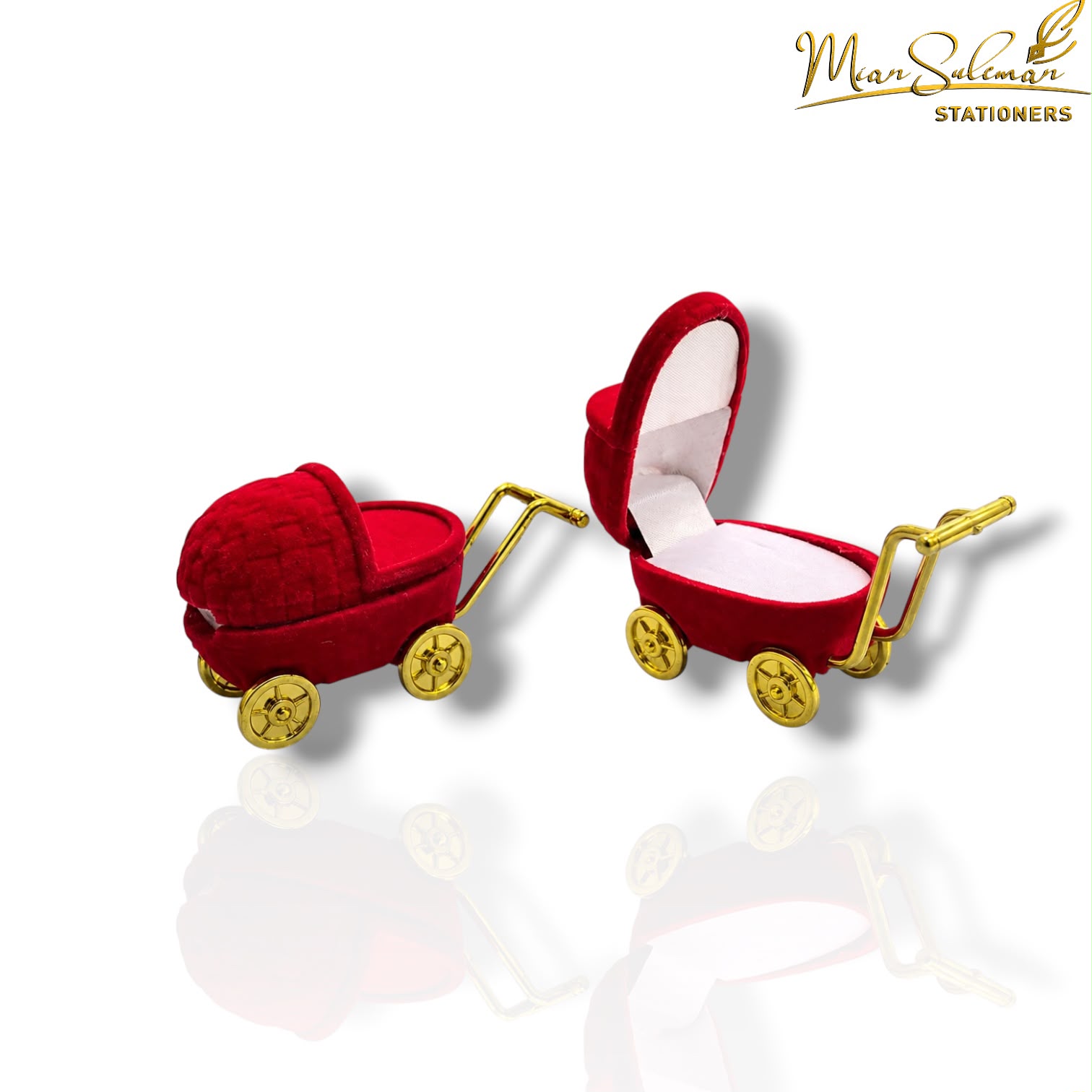 Velvet Baby Stroller Ring Box