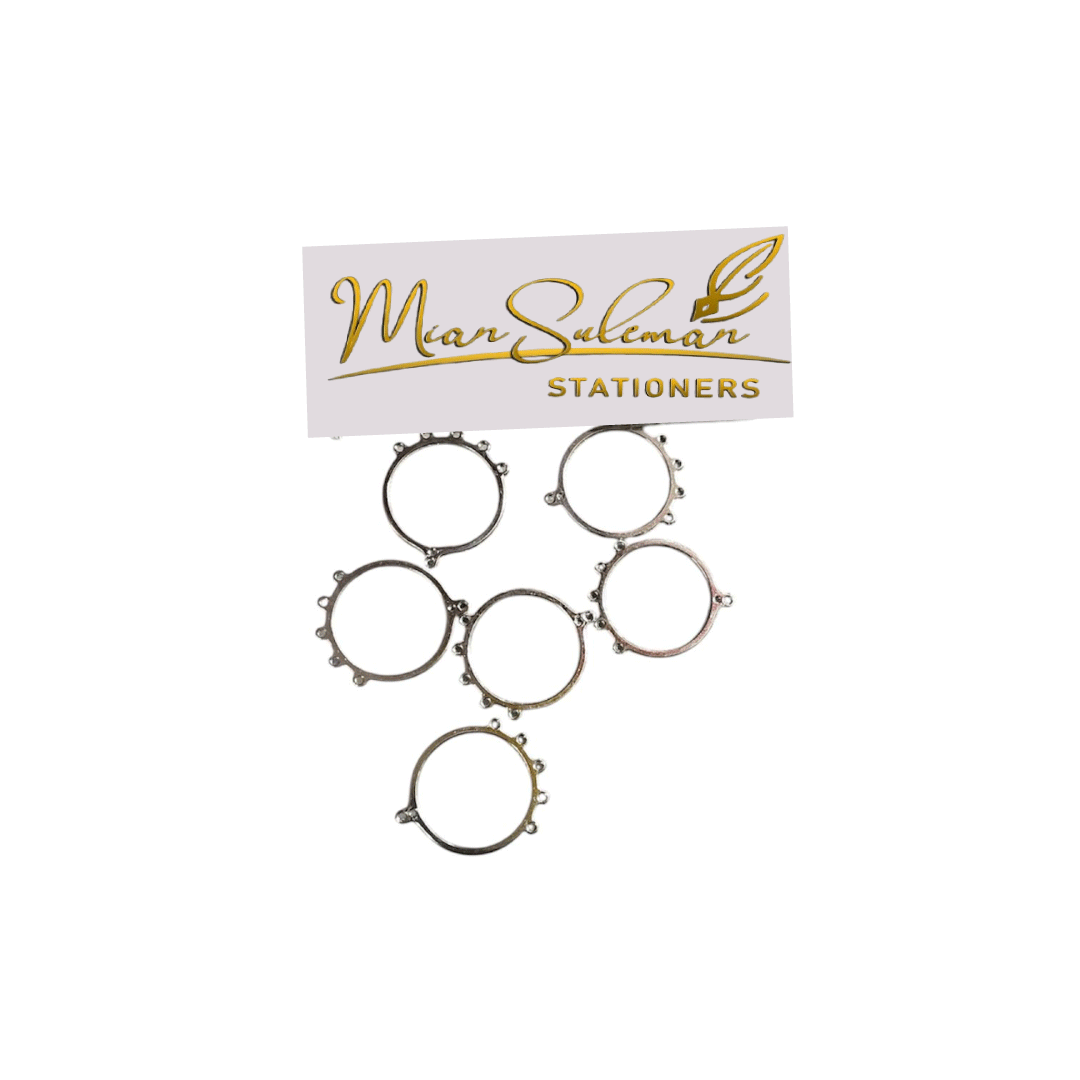 Sliver Plated Hoop Earring Base For Resin Pack Of 6pcs
