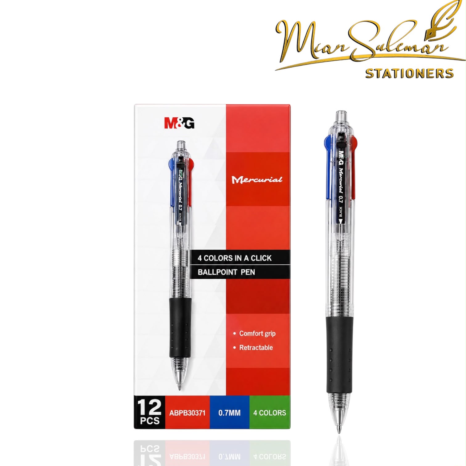 M&G Ballpen 4-In-1 Colour Red Black Blue Green