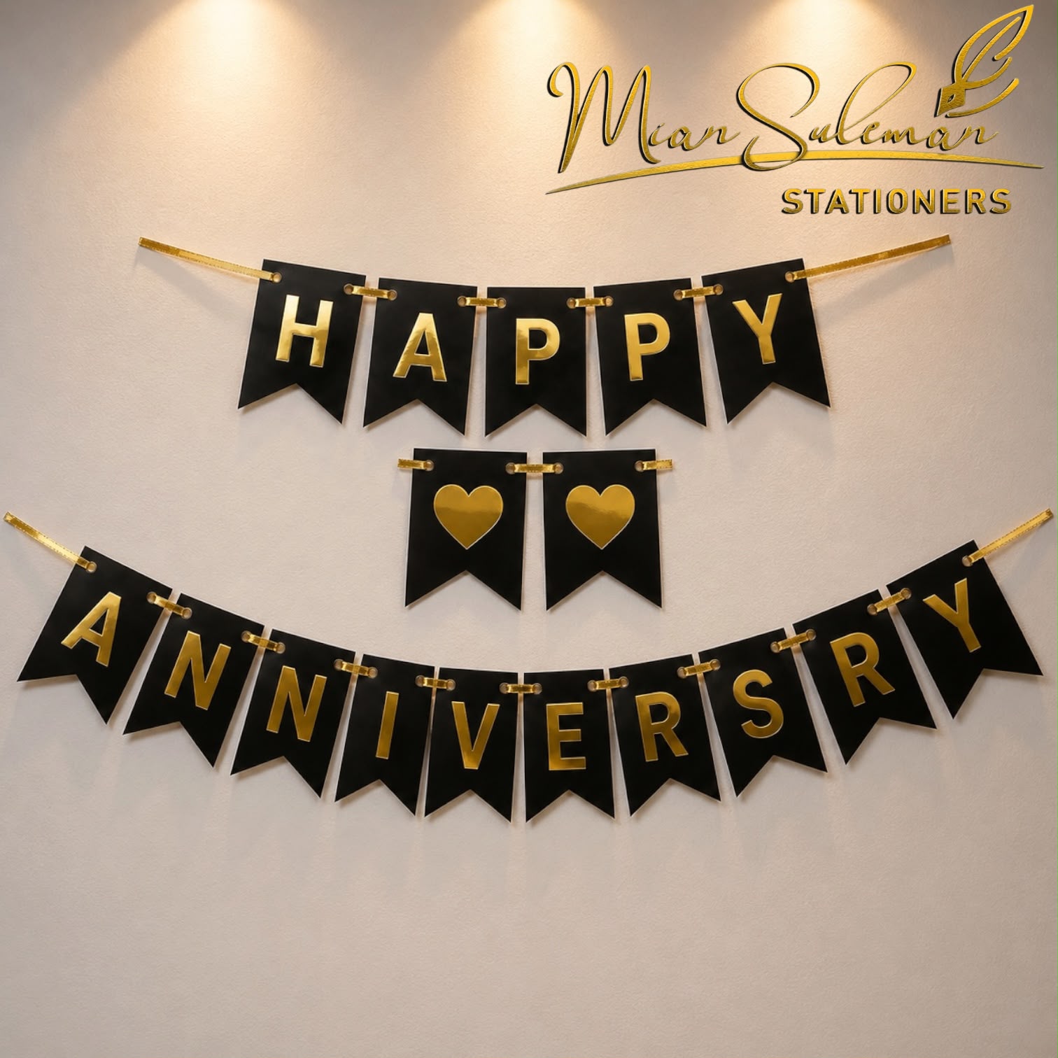 Happy Anniversary Card Bunting Banner