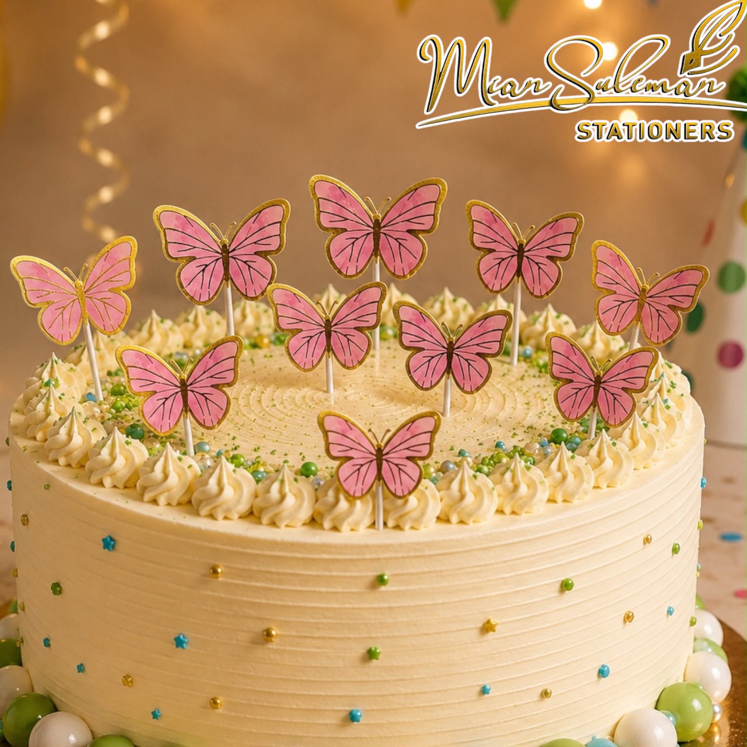 Cake Topper Butterfly Shapes Set