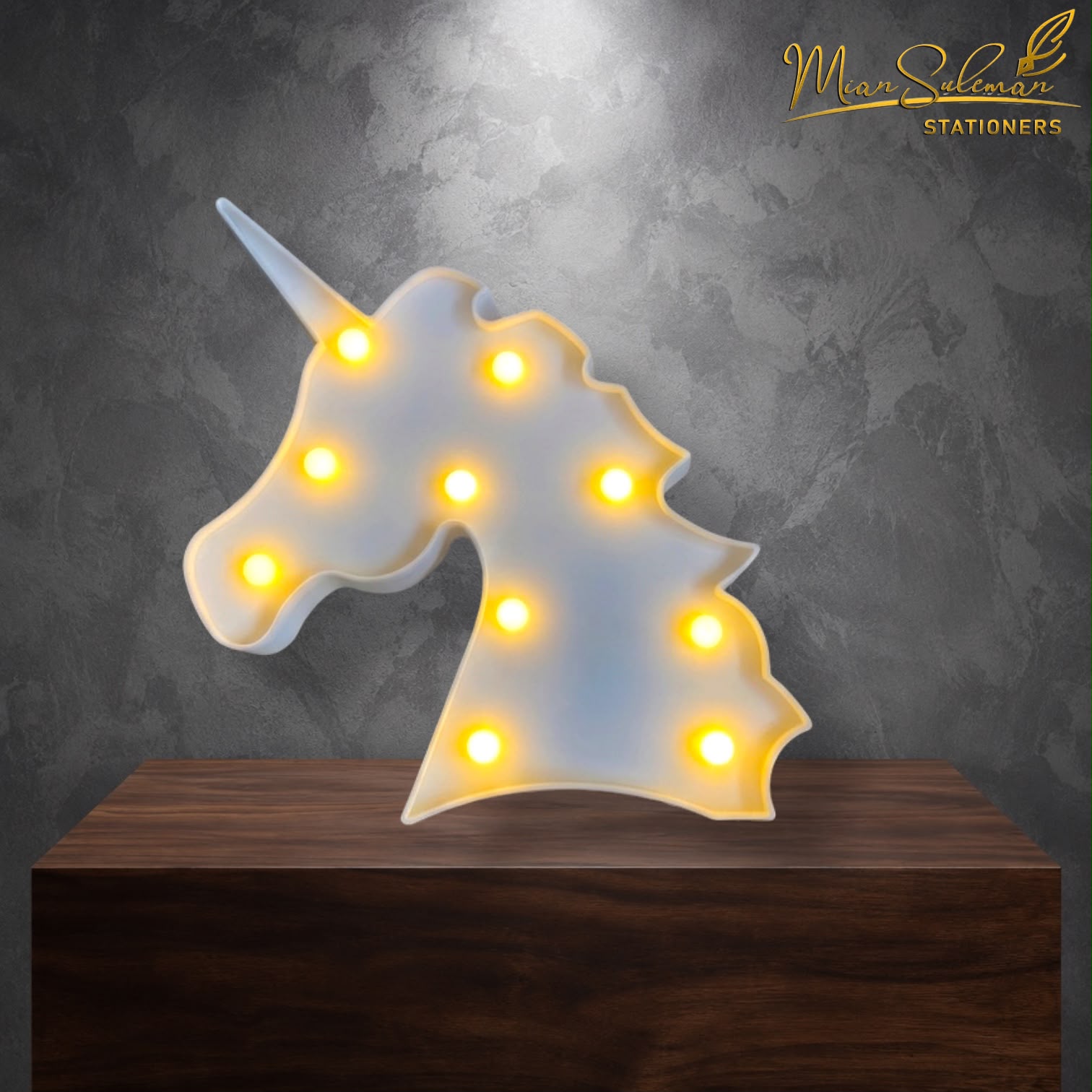 Unicorn Head LED Marquee Night Lamp