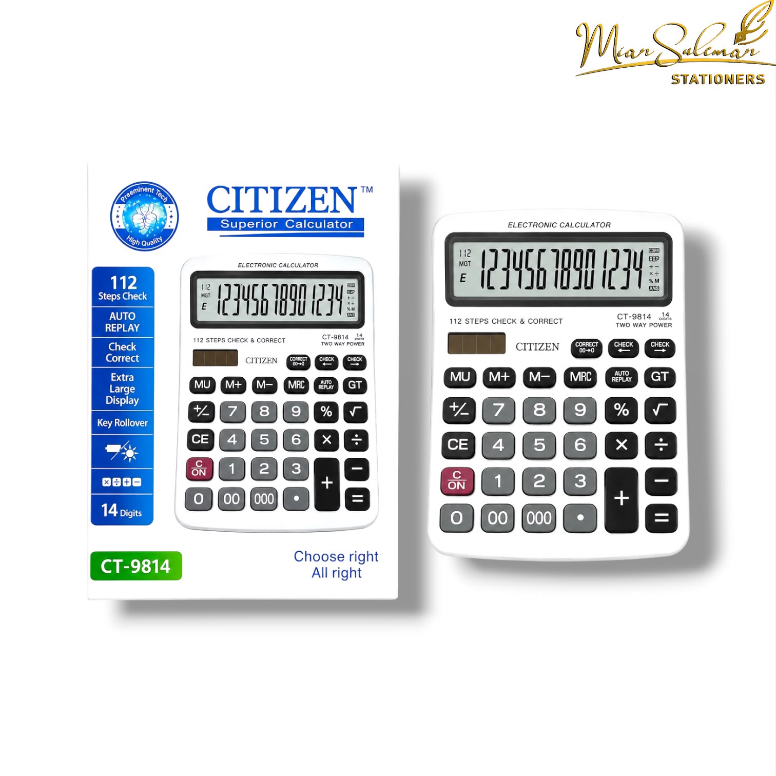 Citizen 14 Digit Calculator CT-9814