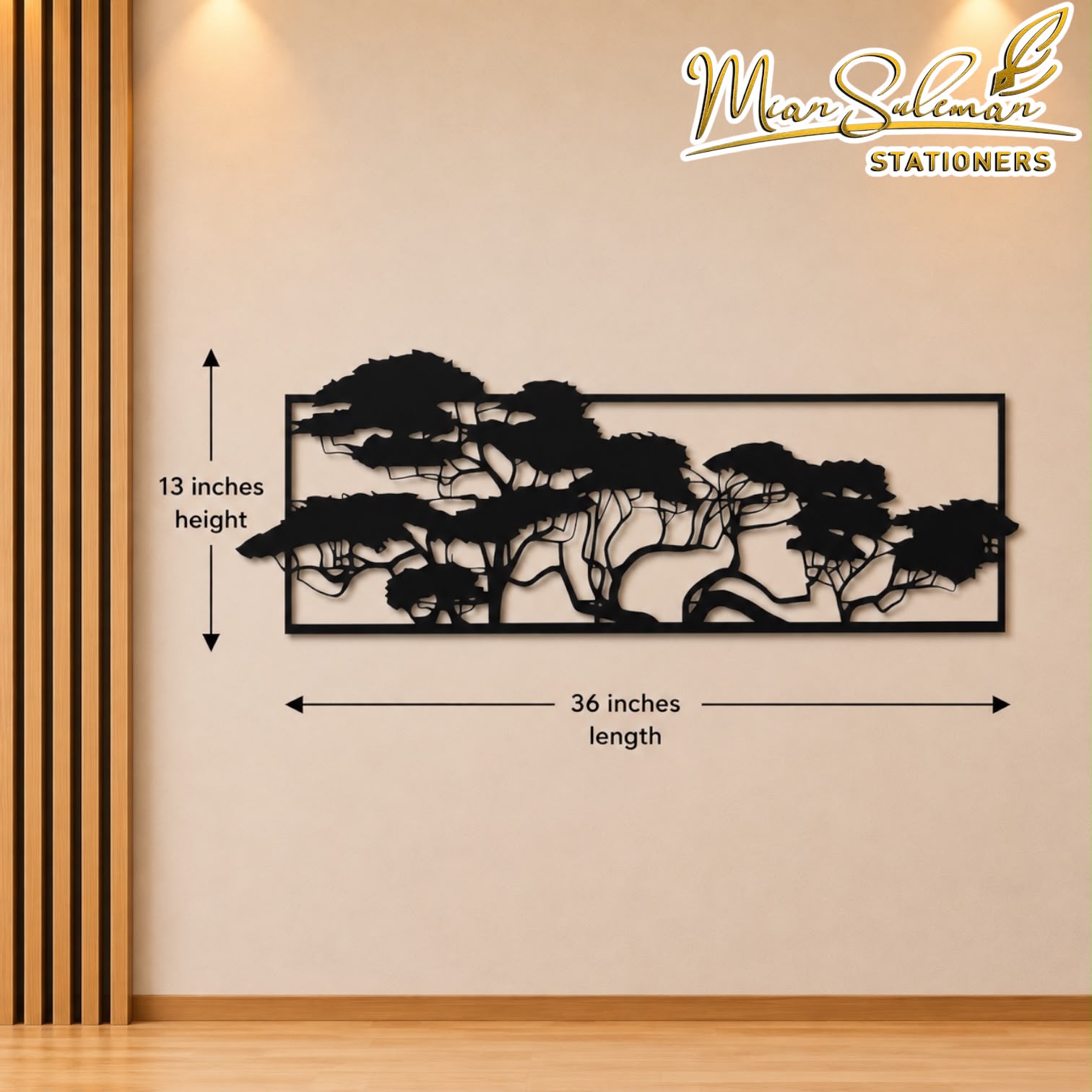 African Acacia Tree Decorative Metal Wall Art 3MM