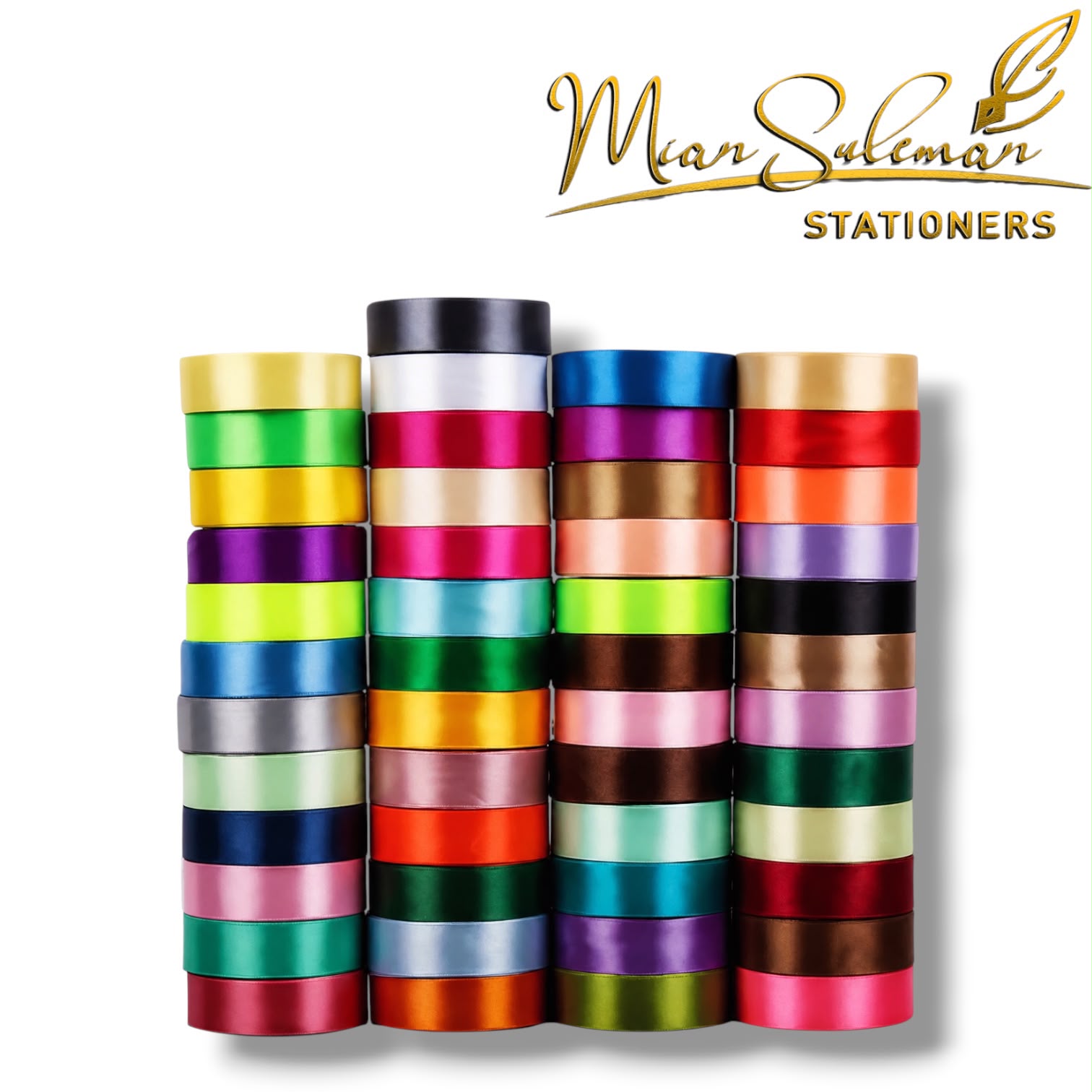 Satin Ribbon Roll 1-Inches (Multi Colour)