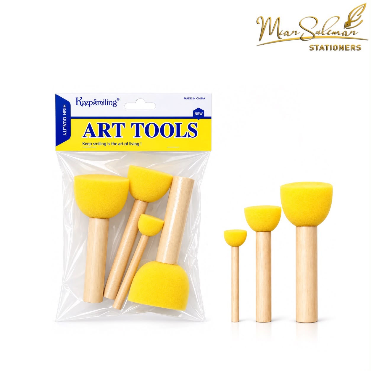 Keep Smiling Drawing Stamp Foam Sponge Art Tools 5 Pcs
