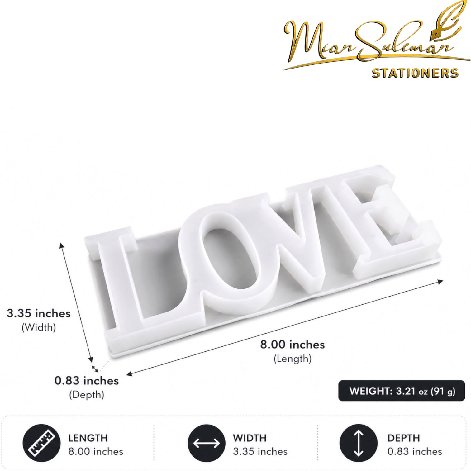 Love Mold For Resin & Candle Art